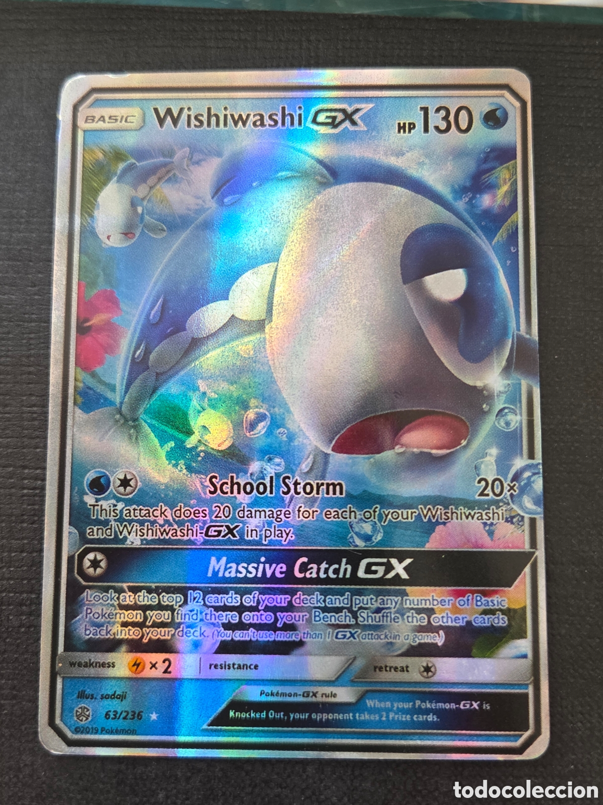 Trading Cards: Carta Pokemon BASIC WISHIWASHI GX HP 130