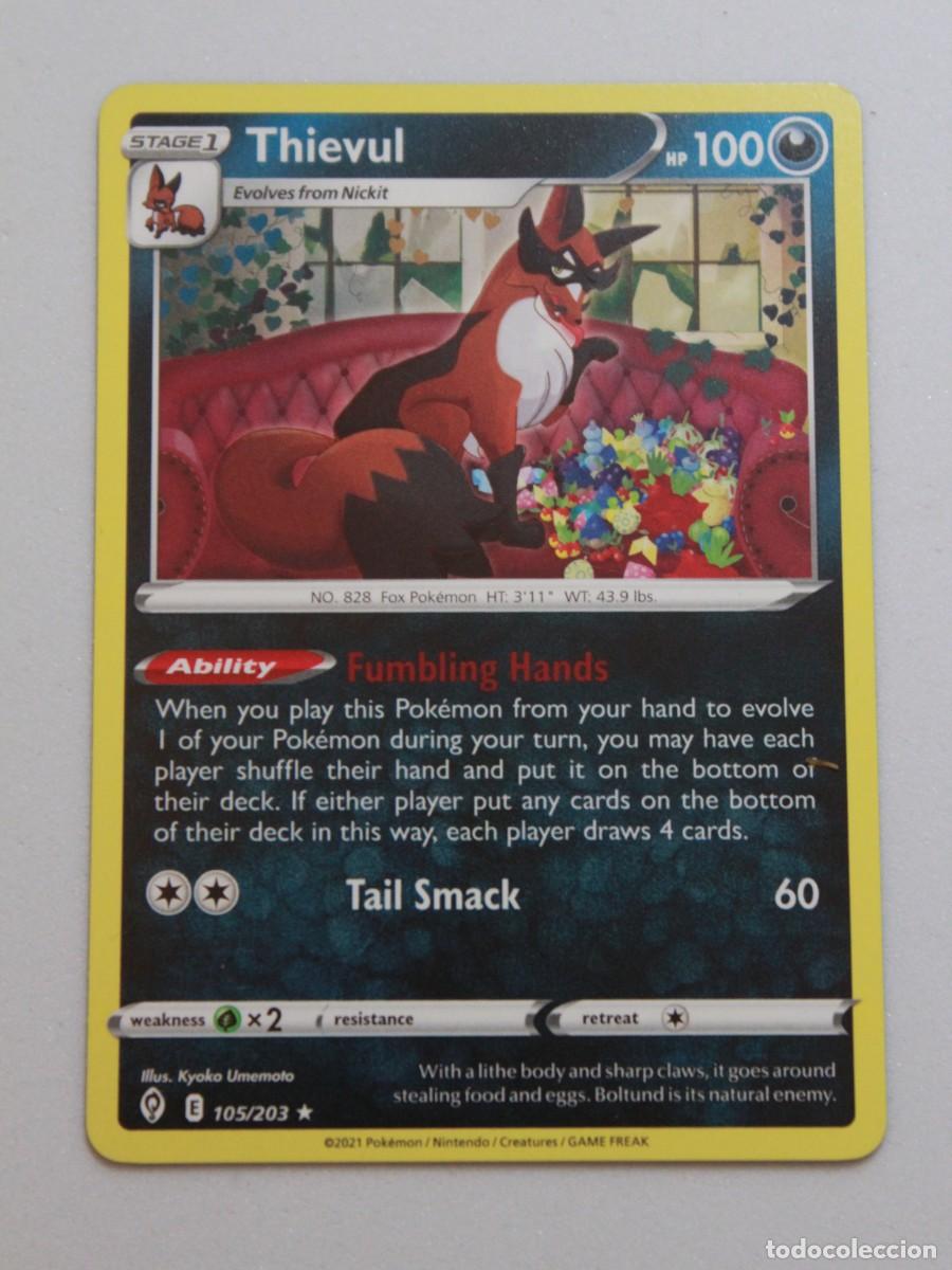 Trading Cards: Thievul carta Pok&eacute;mon TCG tipo oscuro 105/203
