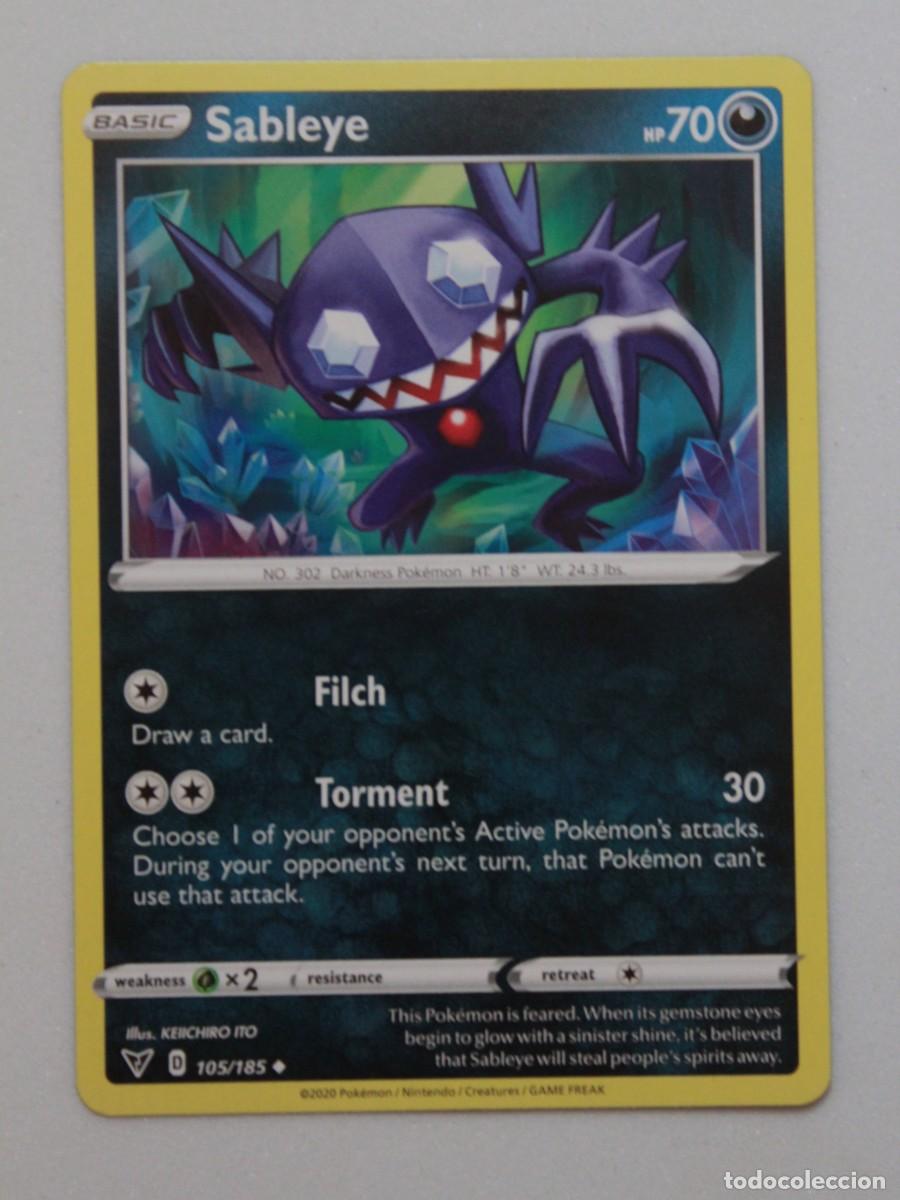 Trading Cards: Sableye carta Pok&eacute;mon TCG tipo oscuro 105/185
