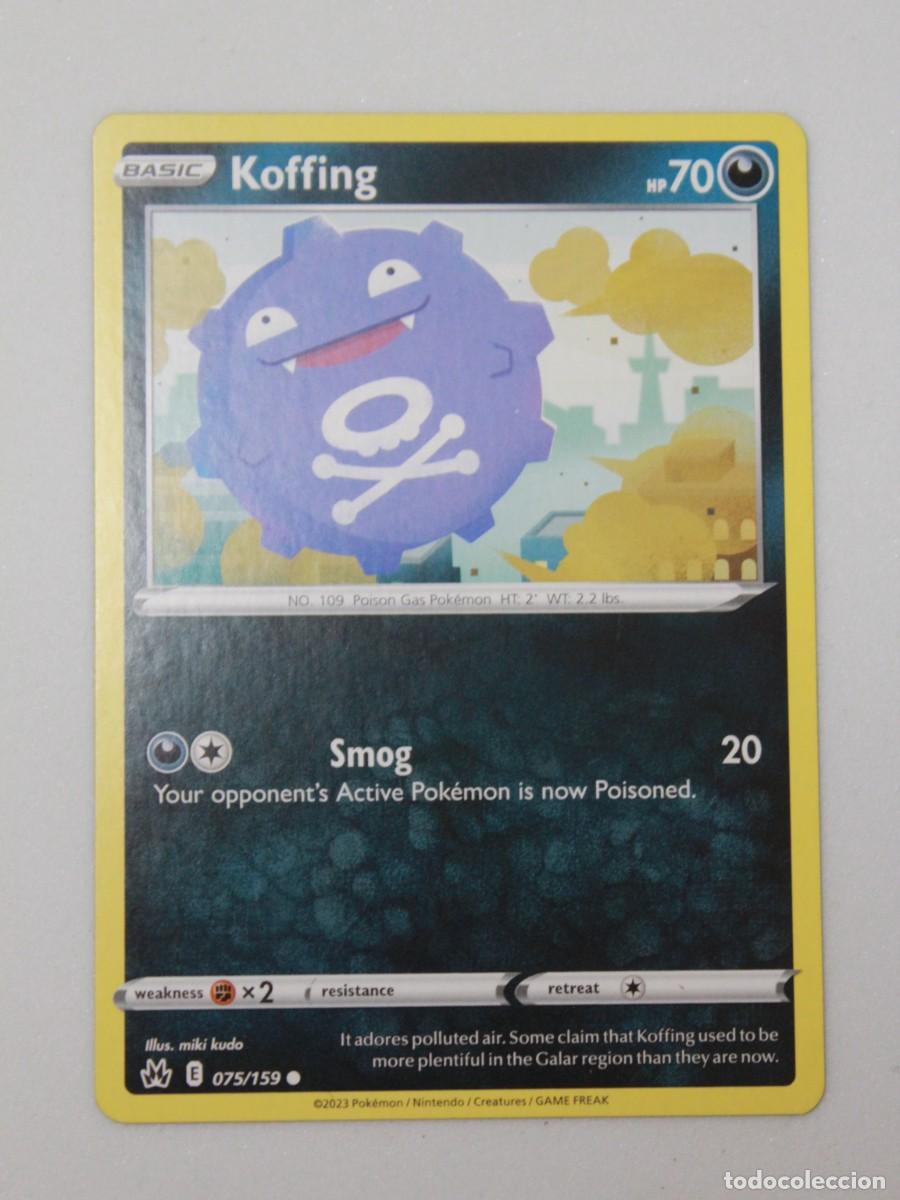 Trading Cards: Koffing carta Pok&eacute;mon TCG tipo oscuro 075/159