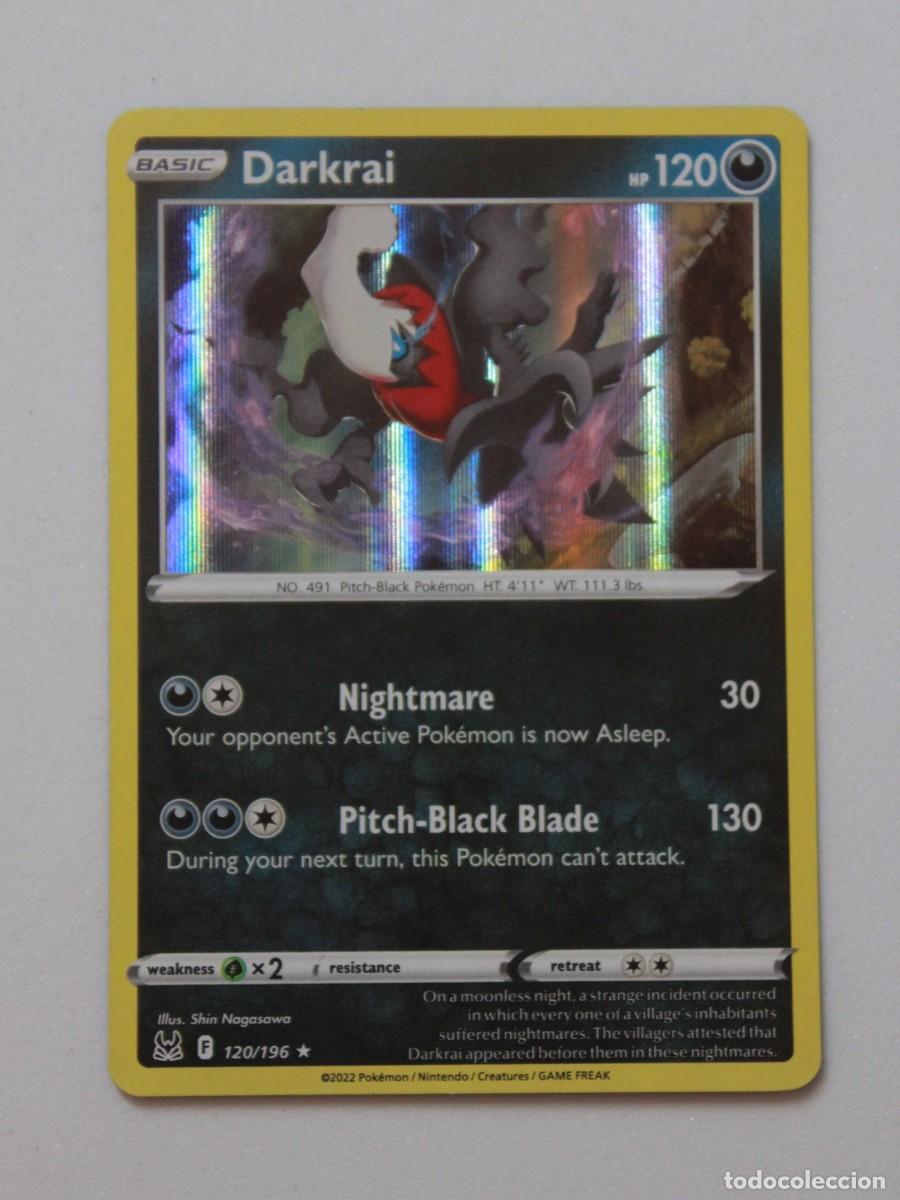 Trading Cards: Darkrai carta Pok&eacute;mon TCG holo 120/196