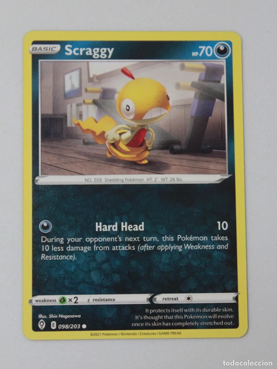 Trading Cards: Scraggy carta Pok&eacute;mon TCG tipo oscuro 098/203