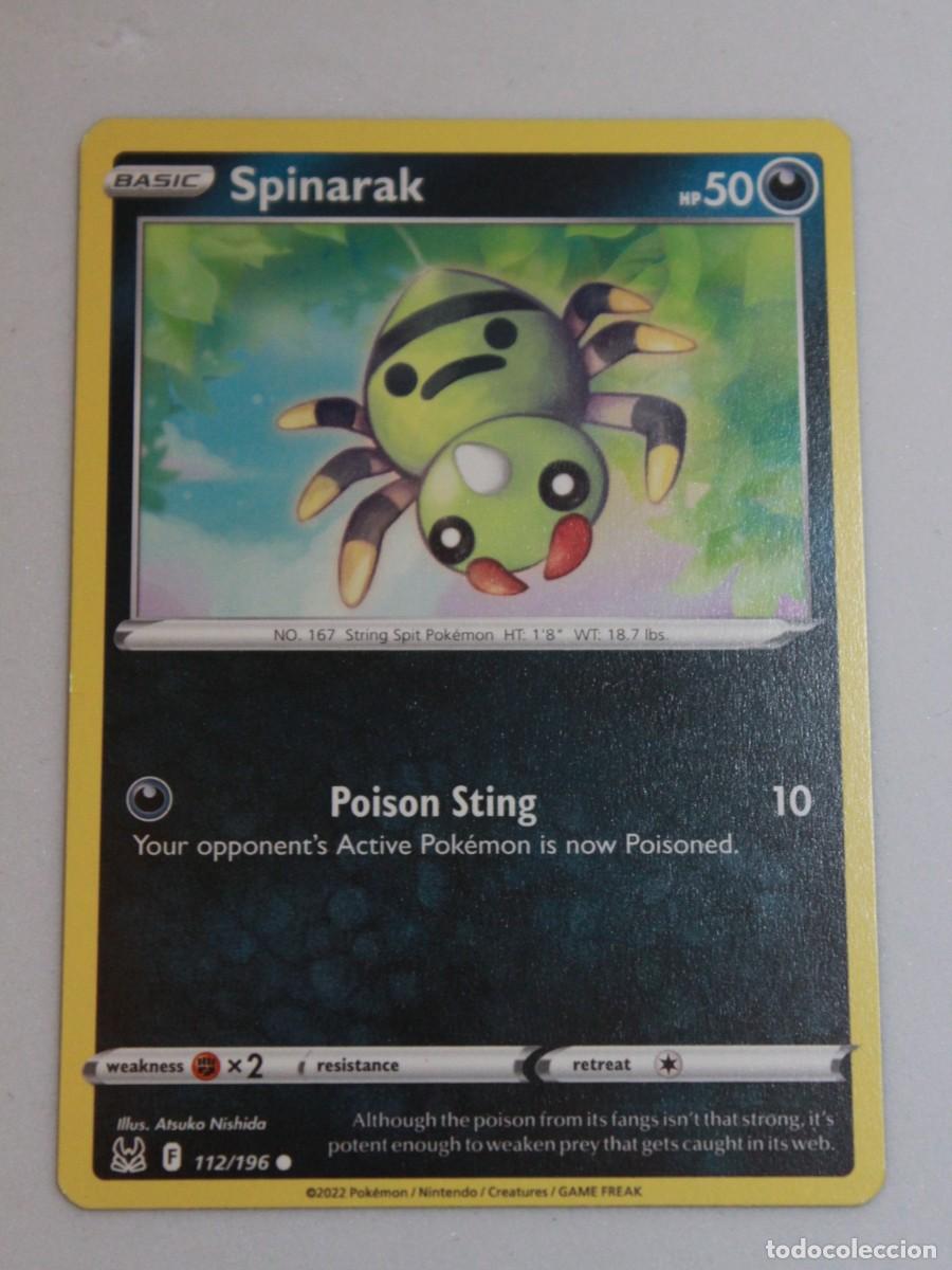 Trading Cards: Spinarak carta Pok&eacute;mon TCG tipo oscuro 112/196