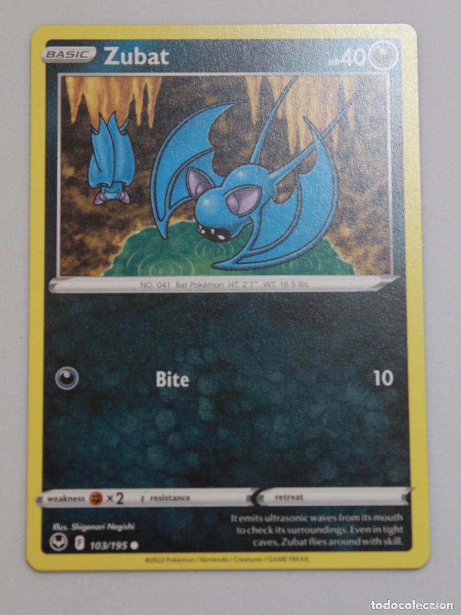 Trading Cards: Zubat carta Pok&eacute;mon TCG tipo oscuro 103/195