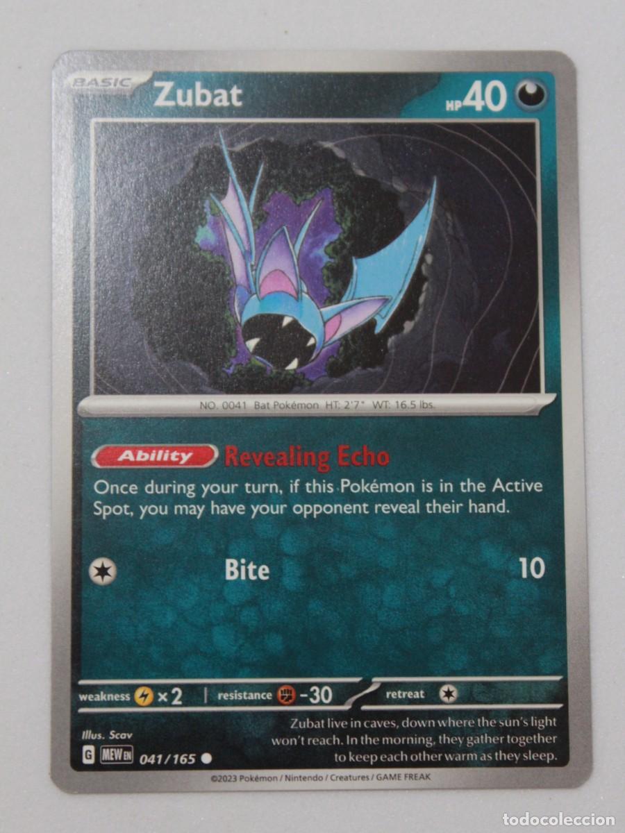 Trading Cards: Zubat carta Pok&eacute;mon TCG MEW EN 041/165 reverse holo