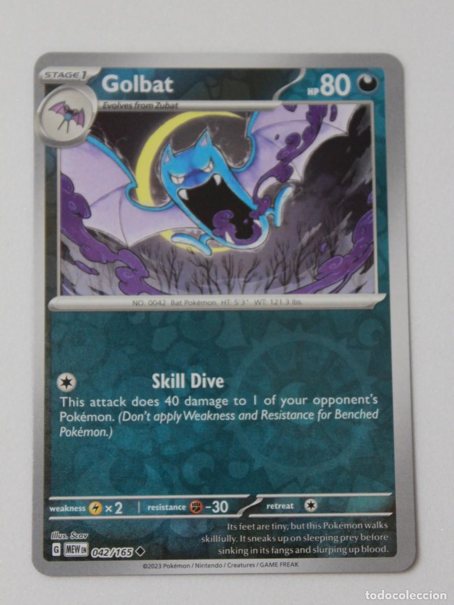 Trading Cards: Golbat carta Pok&eacute;mon TCG MEW EN 042/165 reverse holo