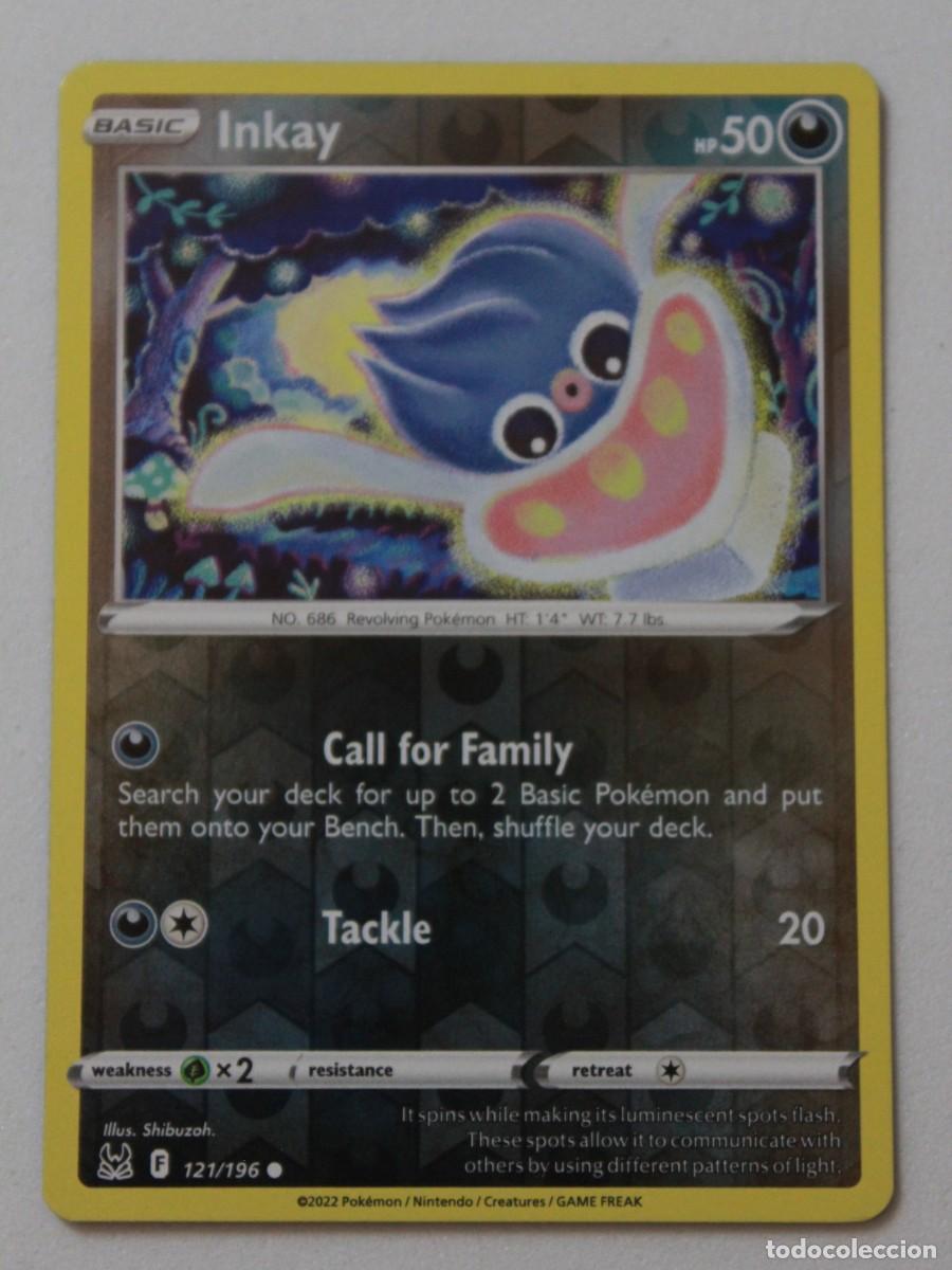 Trading Cards: Inkay carta Pok&eacute;mon TCG reverse holo 121/196