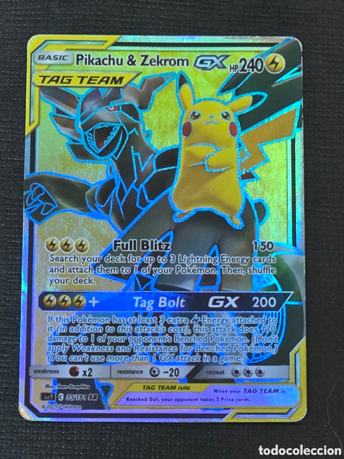 Trading Cards: Carta Pokemon Basic PIKACHU & ZEKROM GX HP 240