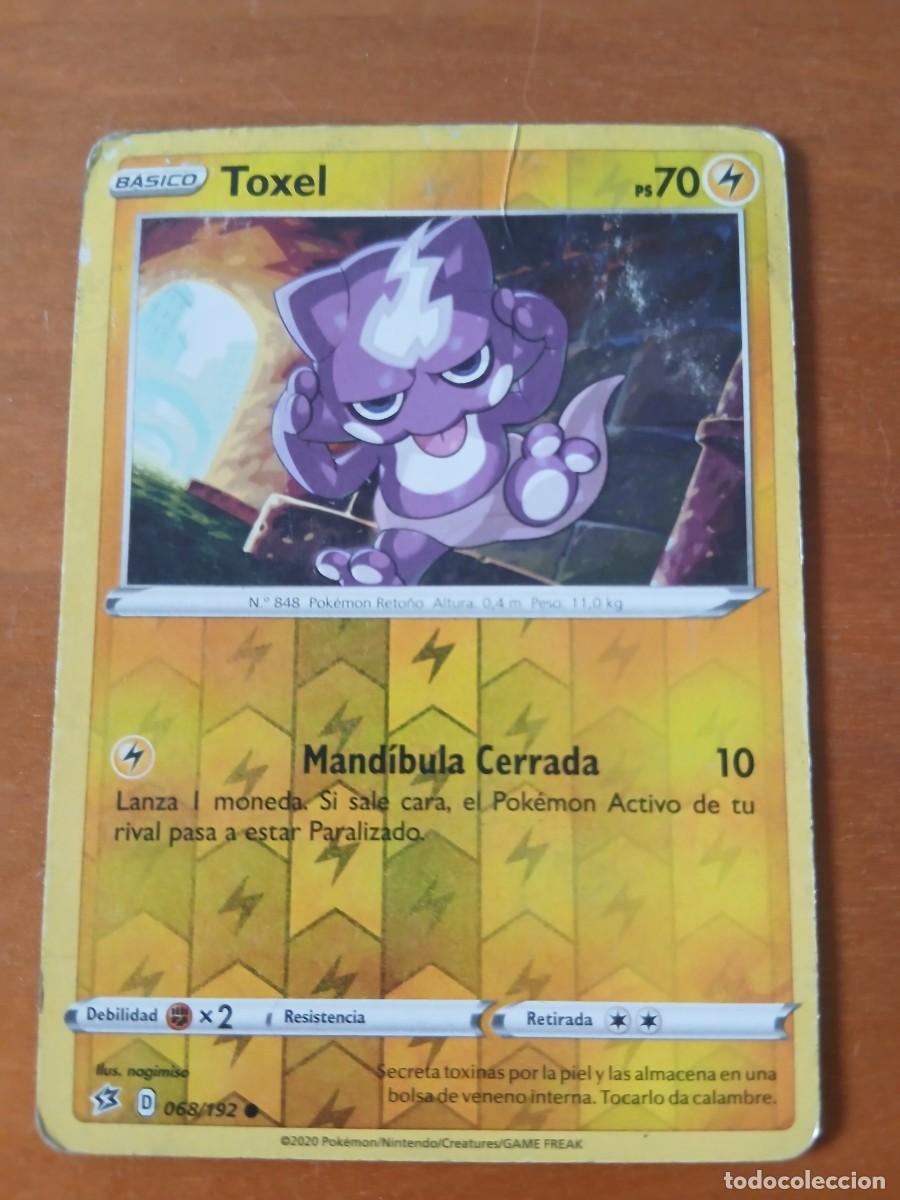Trading Cards: Carta Pok&eacute;mon de Toxel, n&uacute;mero 68/192. - Tipo: B&aacute;sico - PS: 70 - Ataque: Mand&iacute;bula Cerrada - Debili