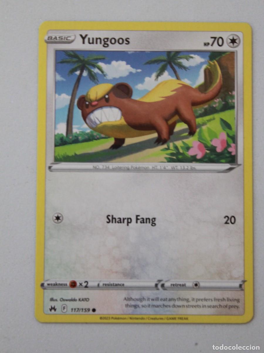 Trading Cards: Yungoos carta Pok&eacute;mon TCG Crown Zenith 117/159
