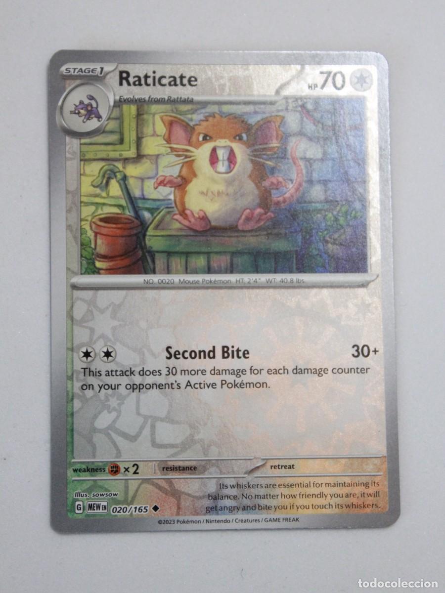 Trading Cards: Raticate Reverse Holo carta Pok&eacute;mon TCG Scarlet & Violet 151 020/165
