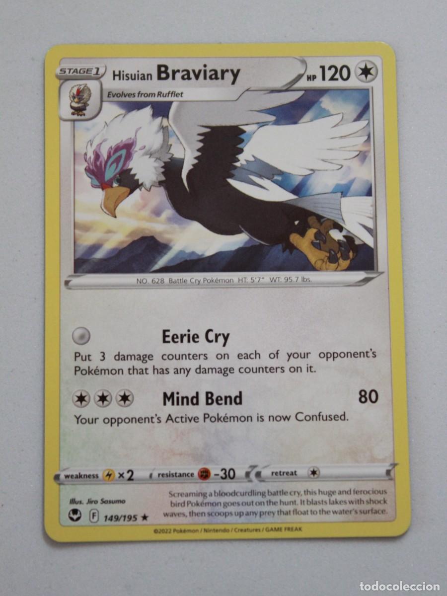 Trading Cards: Hisuian Braviary carta Pok&eacute;mon TCG Silver Tempest 149/195