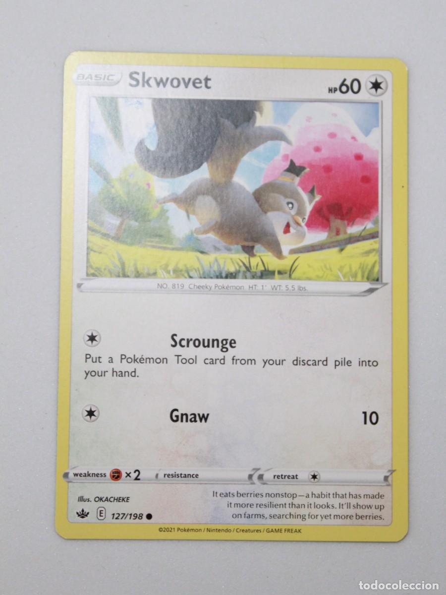 Trading Cards: Skwovet carta Pok&eacute;mon TCG Chilling Reign 127/198
