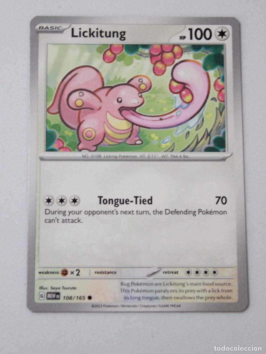 Trading Cards: Lickitung carta Pok&eacute;mon TCG Scarlet & Violet 151 108/165