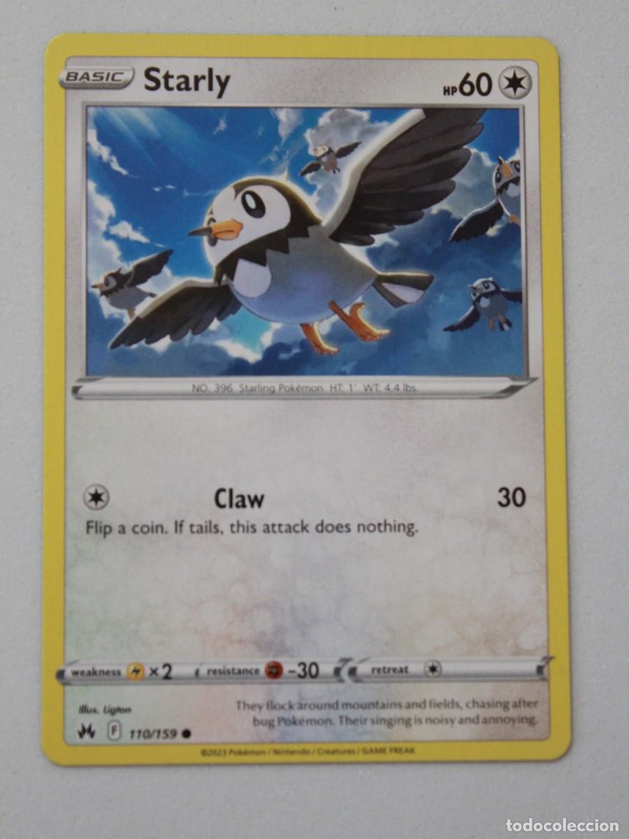 Trading Cards: Starly carta Pok&eacute;mon TCG Crown Zenith 110/159