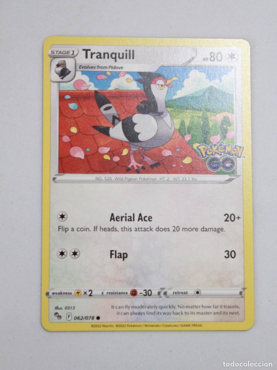 Trading Cards: Tranquill carta Pok&eacute;mon GO Pok&eacute;mon TCG 062/078
