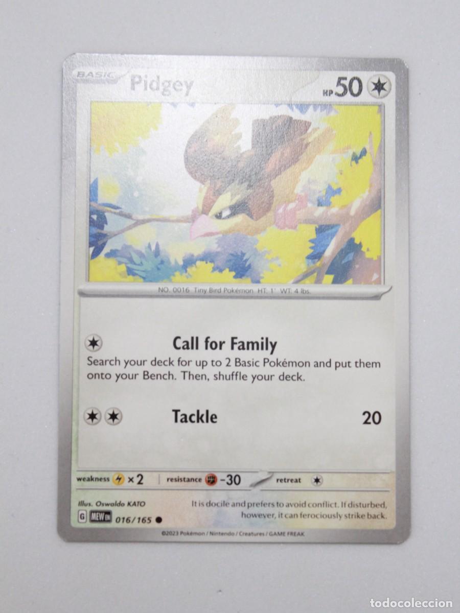 Trading Cards: Pidgey Reverse Holo carta Pok&eacute;mon TCG Scarlet & Violet 151 016/165