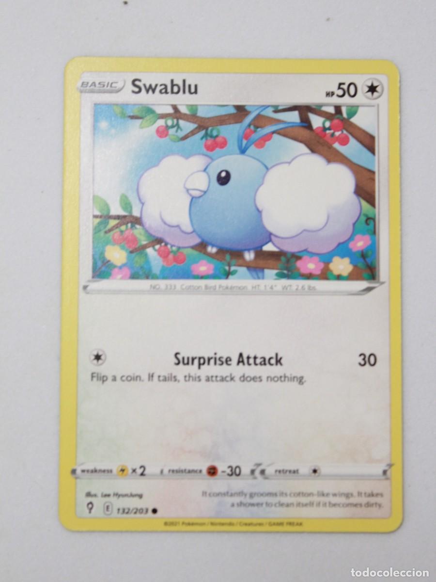 Trading Cards: Swablu carta Pok&eacute;mon TCG Evolving Skies 132/203