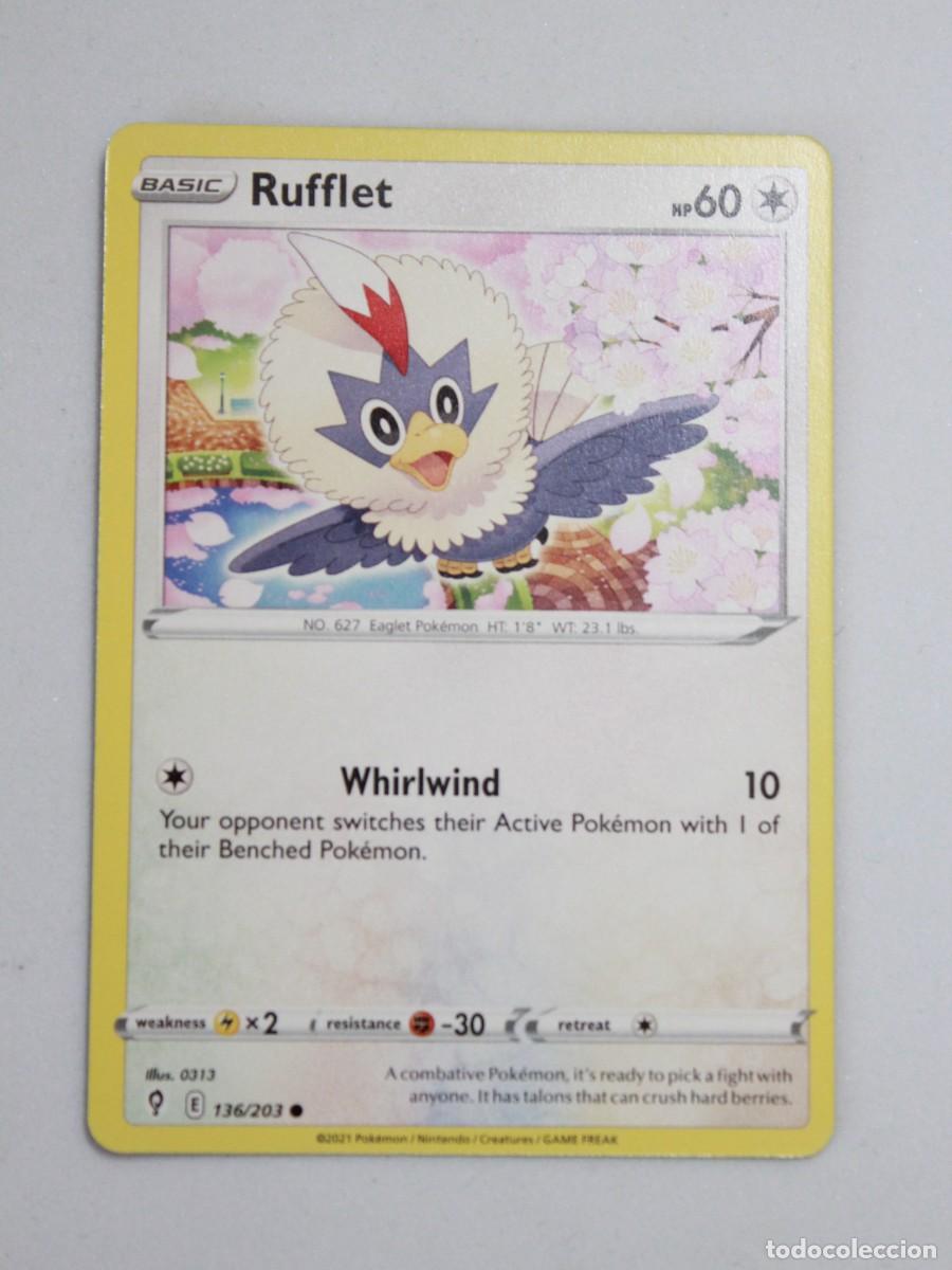 Trading Cards: Rufflet carta Pok&eacute;mon TCG Evolving Skies 136/203