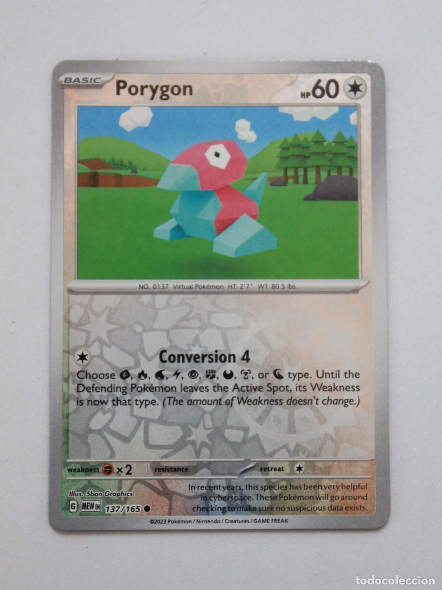 Trading Cards: Porygon Reverse Holo carta Pok&eacute;mon TCG Scarlet & Violet 151 137/165
