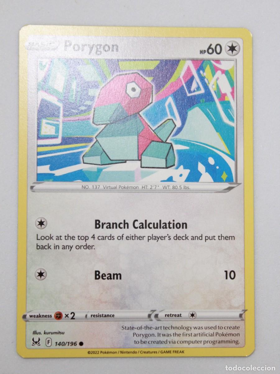 Trading Cards: Porygon carta Pok&eacute;mon TCG Lost Origin 140/196