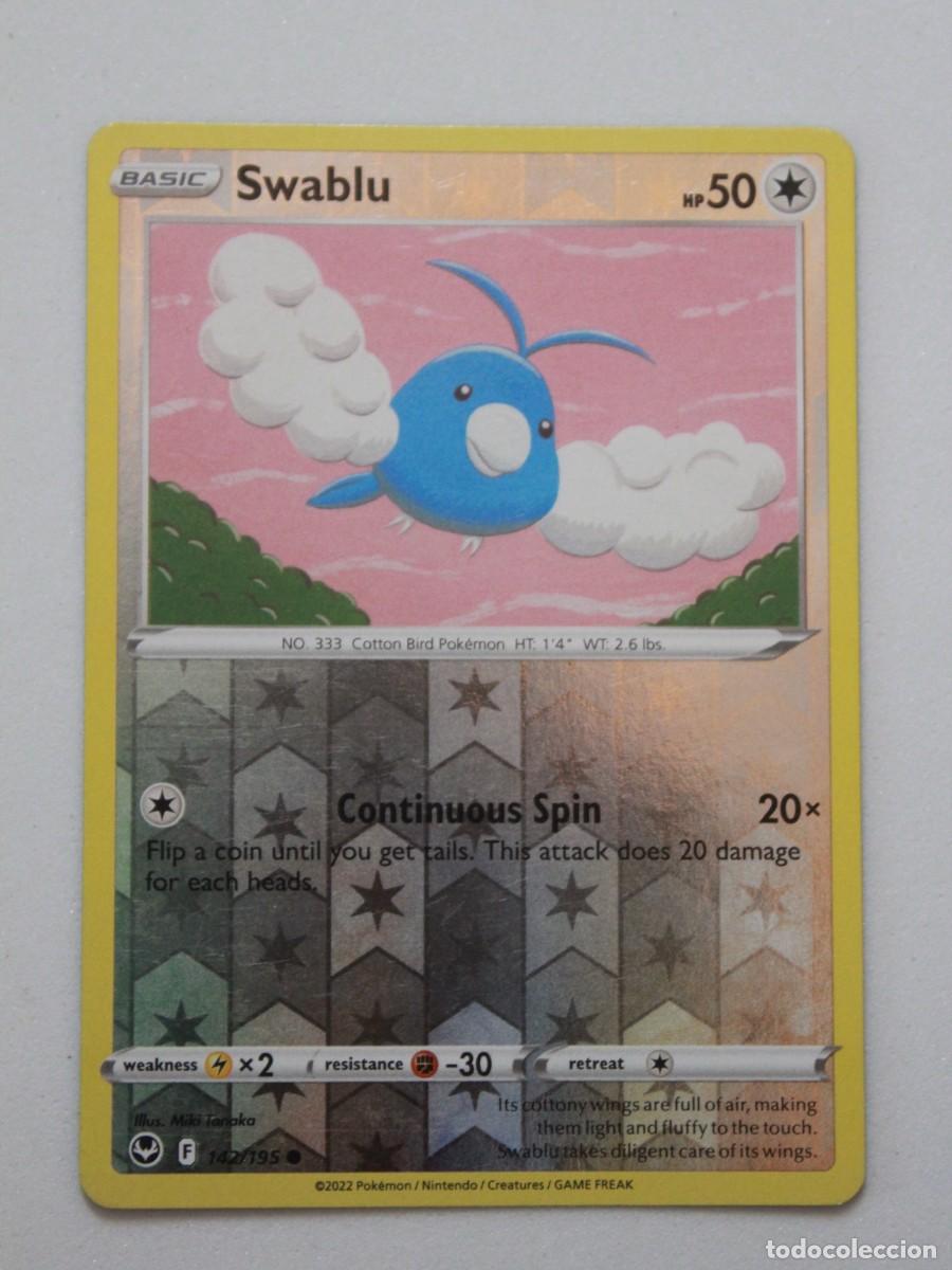 Trading Cards: Swablu Reverse Holo carta Pok&eacute;mon TCG Silver Tempest 142/195