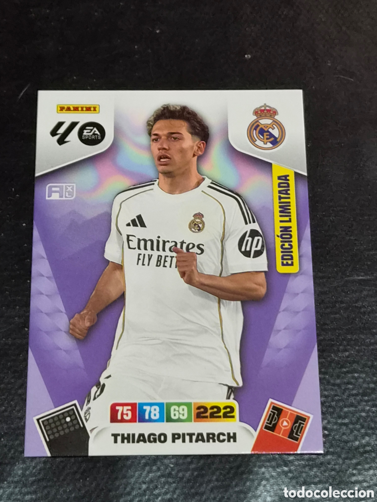 Trading Cards: THIAGO PITARCH , REAL MADRID EDICI&Oacute;N LIMITADA ADRENALYN 2025 2026