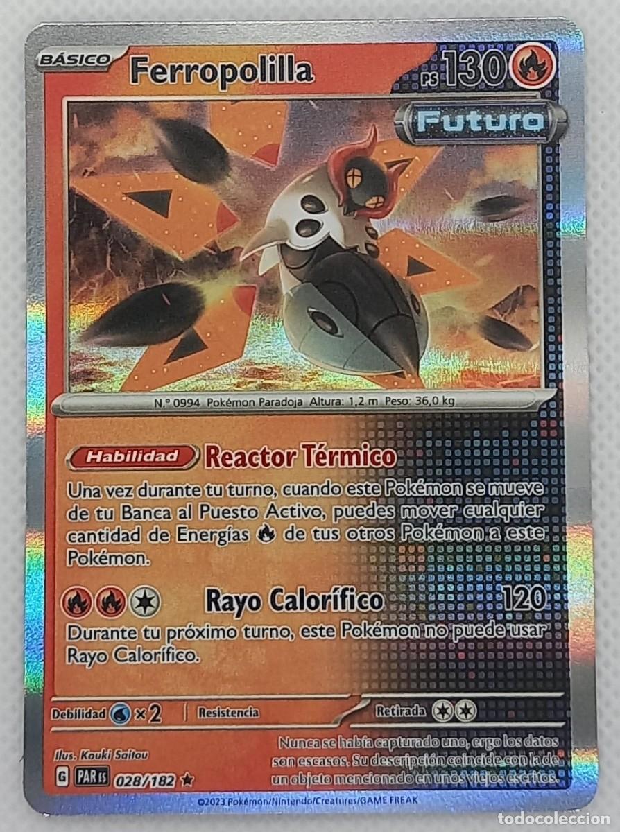 Trading Cards: Carta Pok&eacute;mon - Ferropolilla 028/182 Holo Rare - Brecha Parad&oacute;jica - 2023