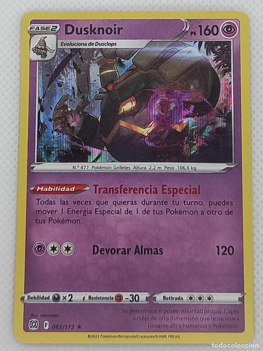 Trading Cards: Carta Pok&eacute;mon - Dusknoir 062/172 Holo Rare - Astros Brillantes - 2022