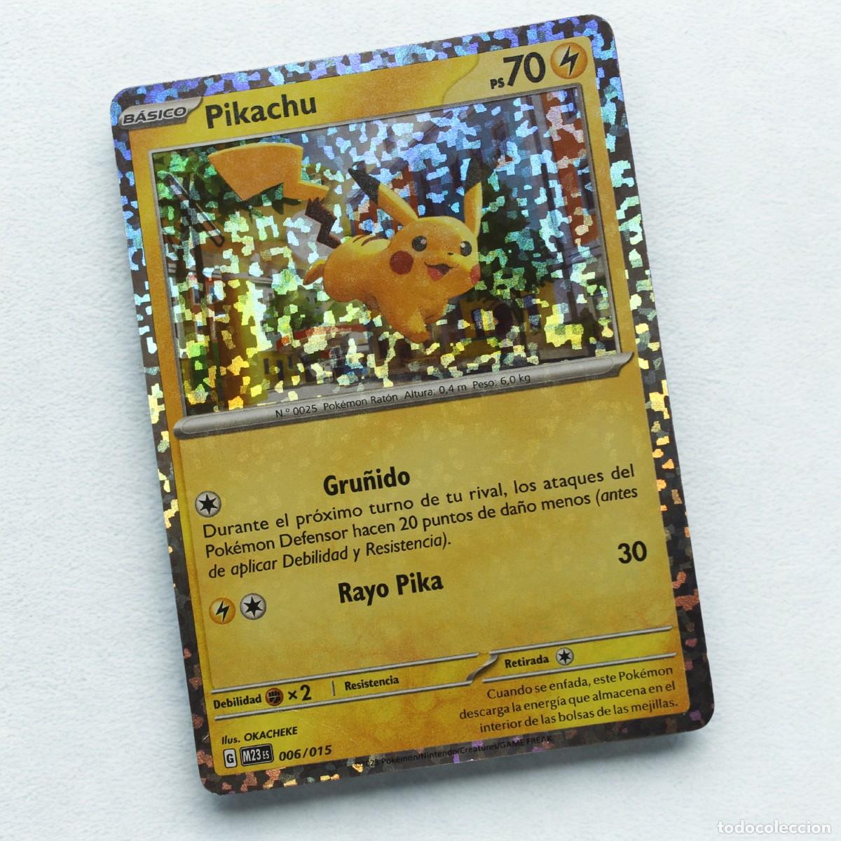 Trading Cards: Carta Pokemon Pikachu 006/015 Holo McDonalds 2024 Espa&ntilde;ol Promo