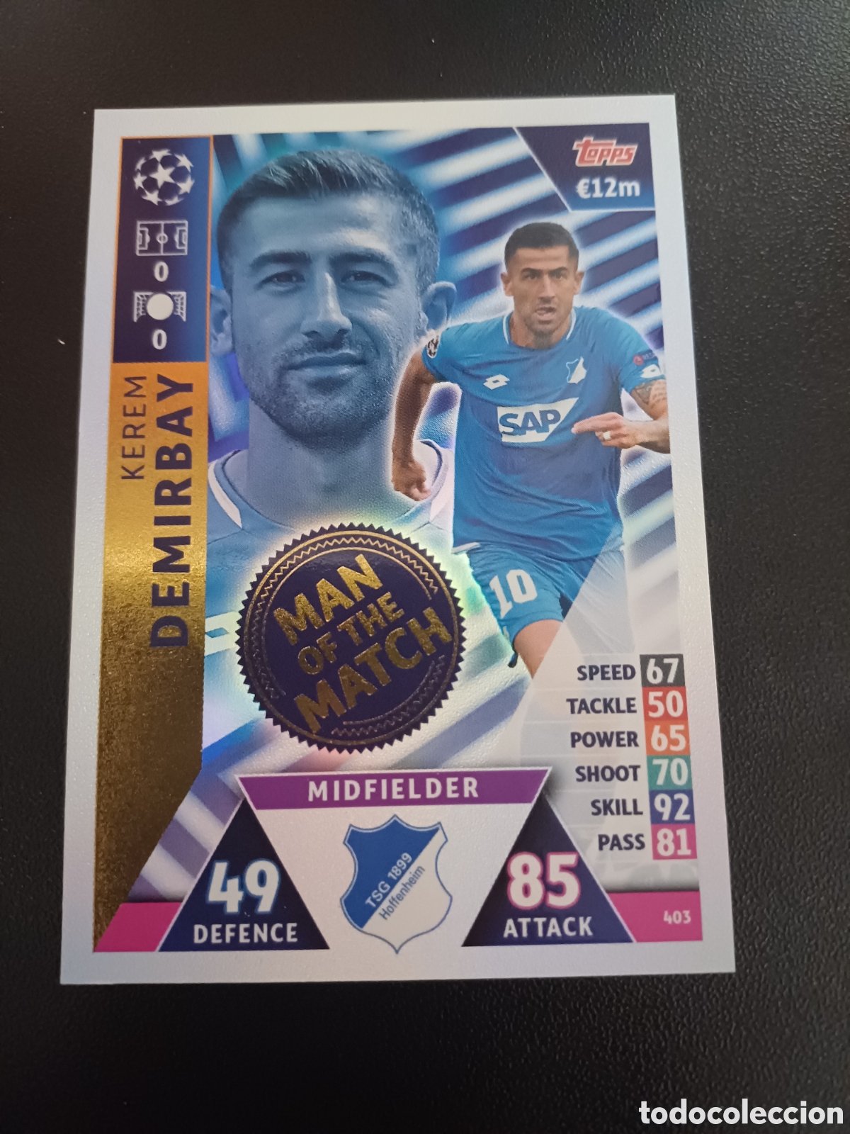 Sammelkarten: #403 KAREM DEMIRBAY TSG 1899 HOFFENHEIM MAN OF THE MATCH TOPPS MATCH ATTAX 2018/19