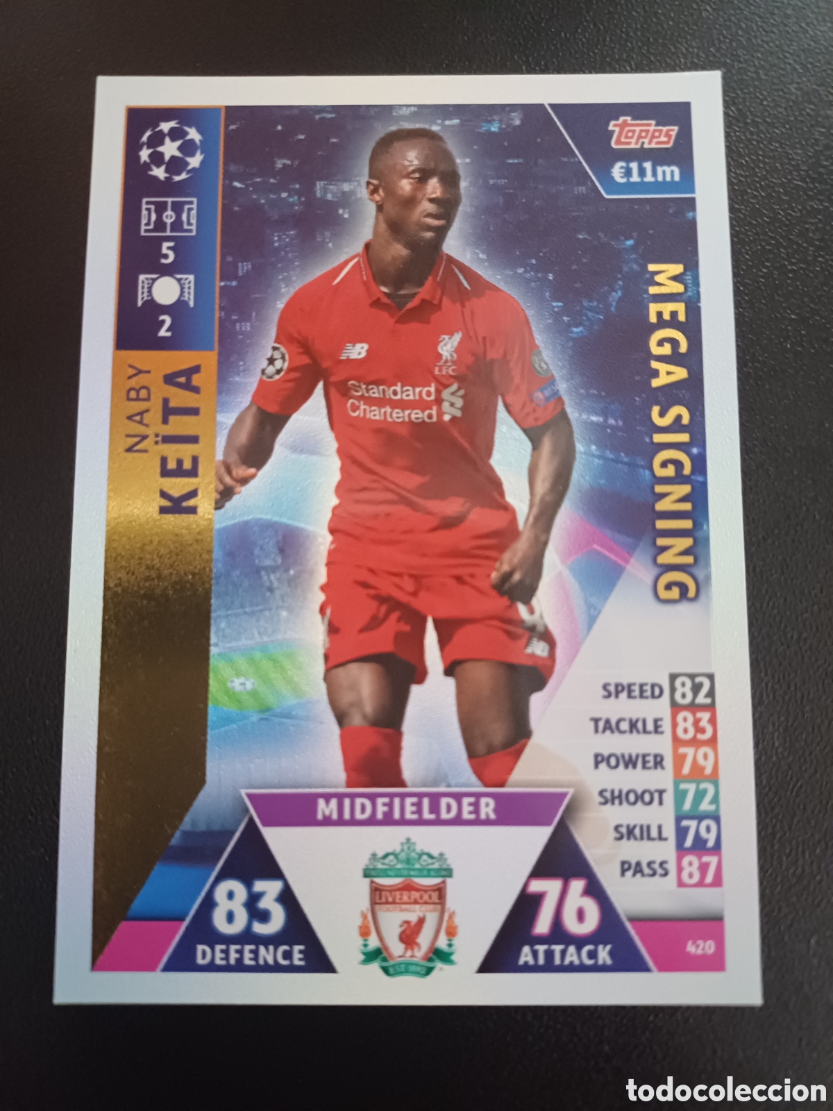 Trading Cards: #420 NABY KEITA LIVERPOOL FC MEGA SIGNING TOPPS MATCH ATTAX 2018/19