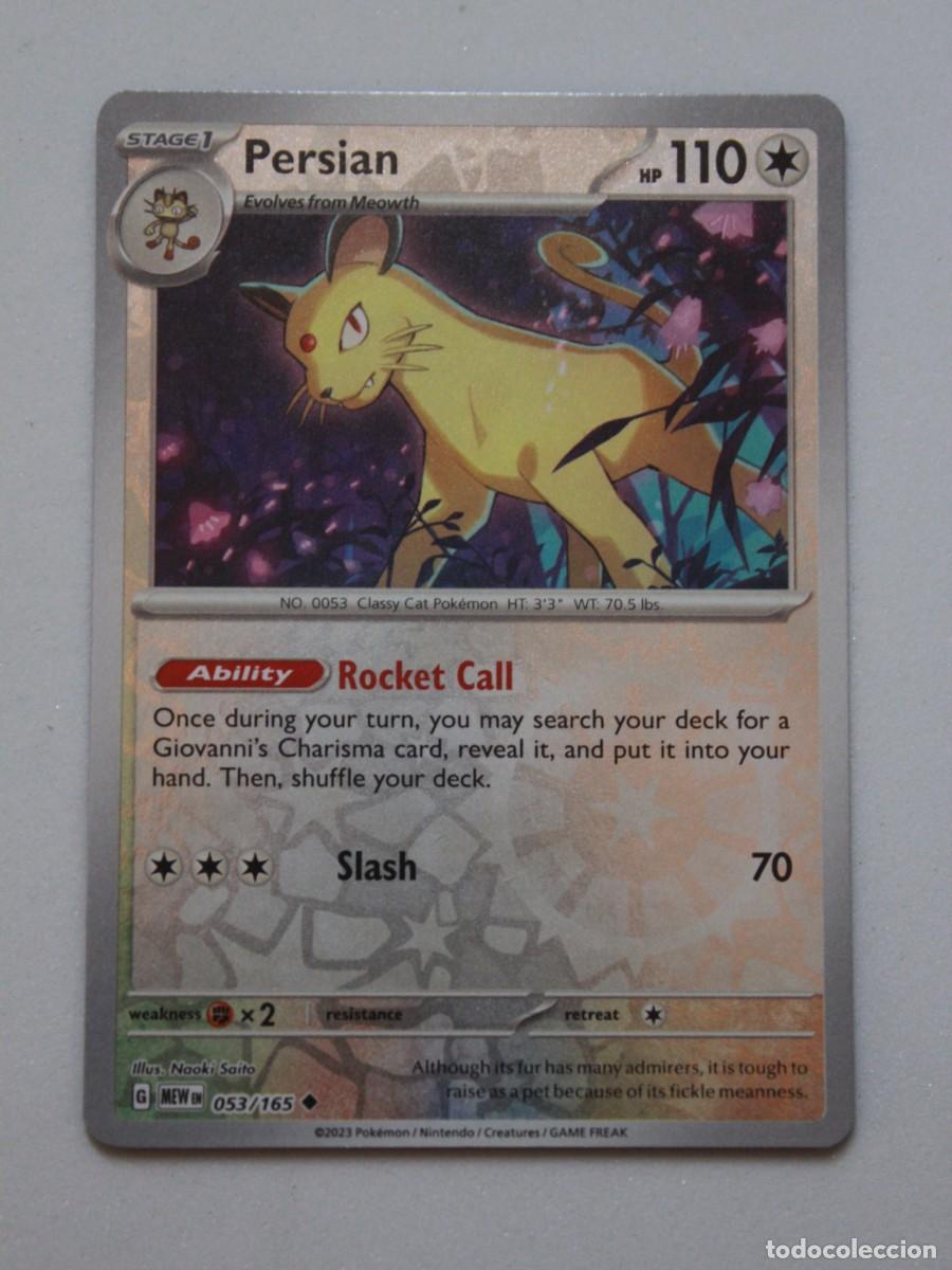 Trading Cards: Persian 053/165 Reverse Holo &ndash; Pok&eacute;mon TCG Scarlet & Violet 151
