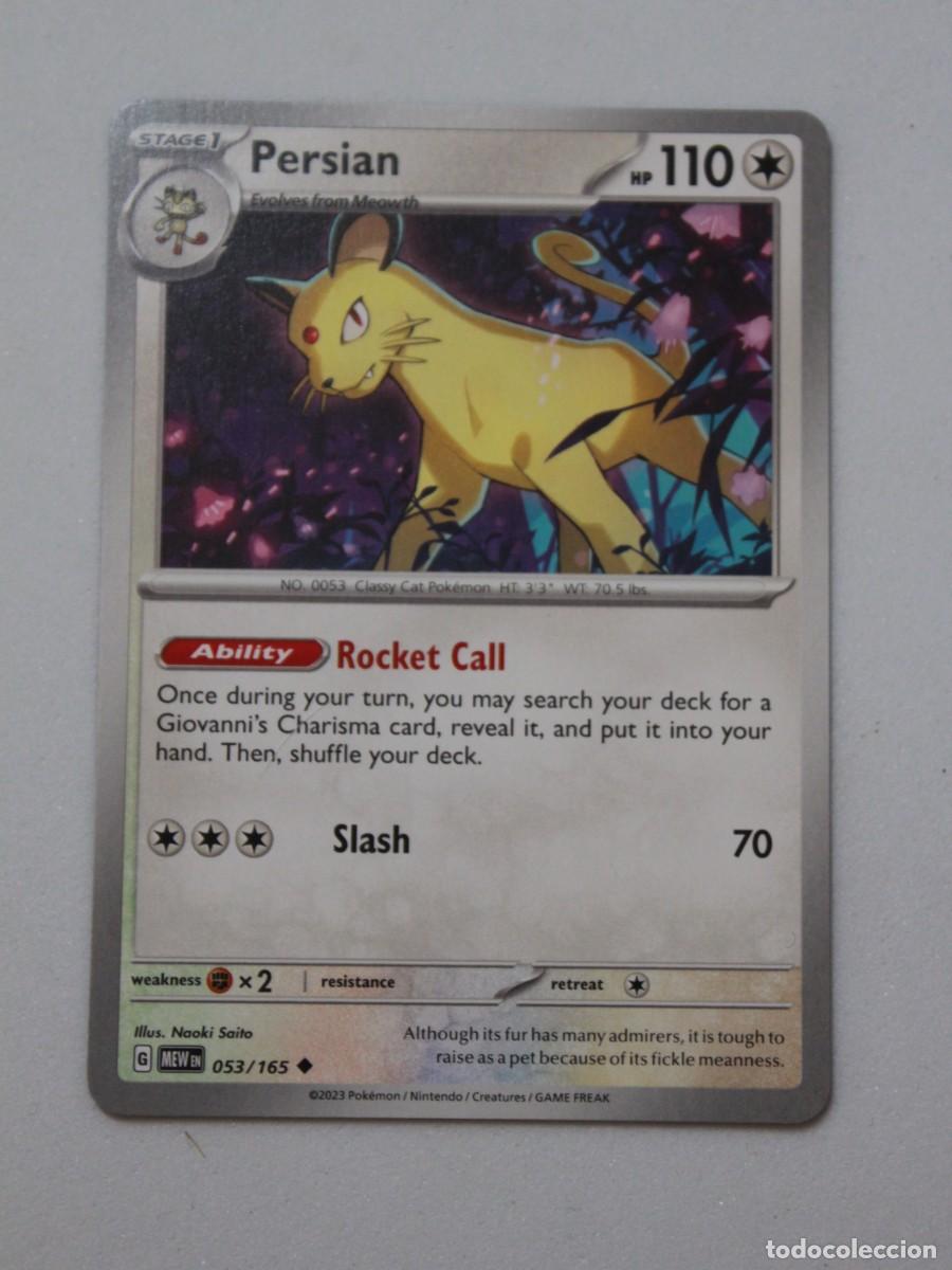 Trading Cards: Persian 053/165 &ndash; Pok&eacute;mon TCG Scarlet & Violet 151