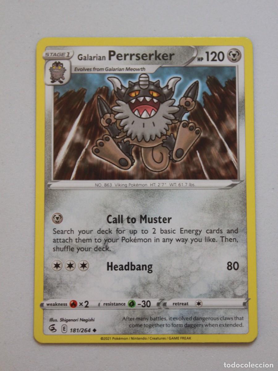 Cartes &agrave; &Eacute;changer: Galarian Perrserker 181/264 Reverse Holo &ndash; Pok&eacute;mon TCG Fusion Strike