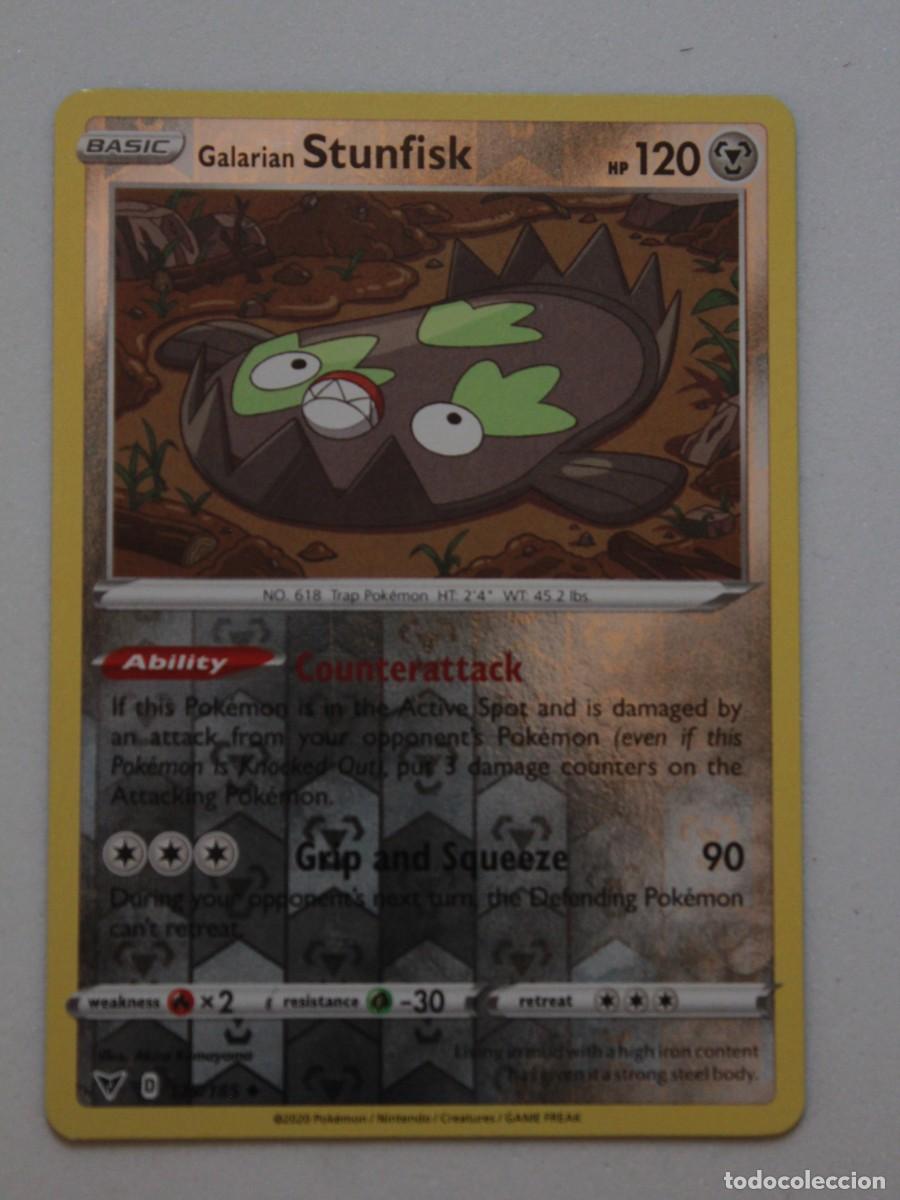 Trading Cards: Galarian Stunfisk Reverse Holo &ndash; Pok&eacute;mon TCG Darkness Ablaze
