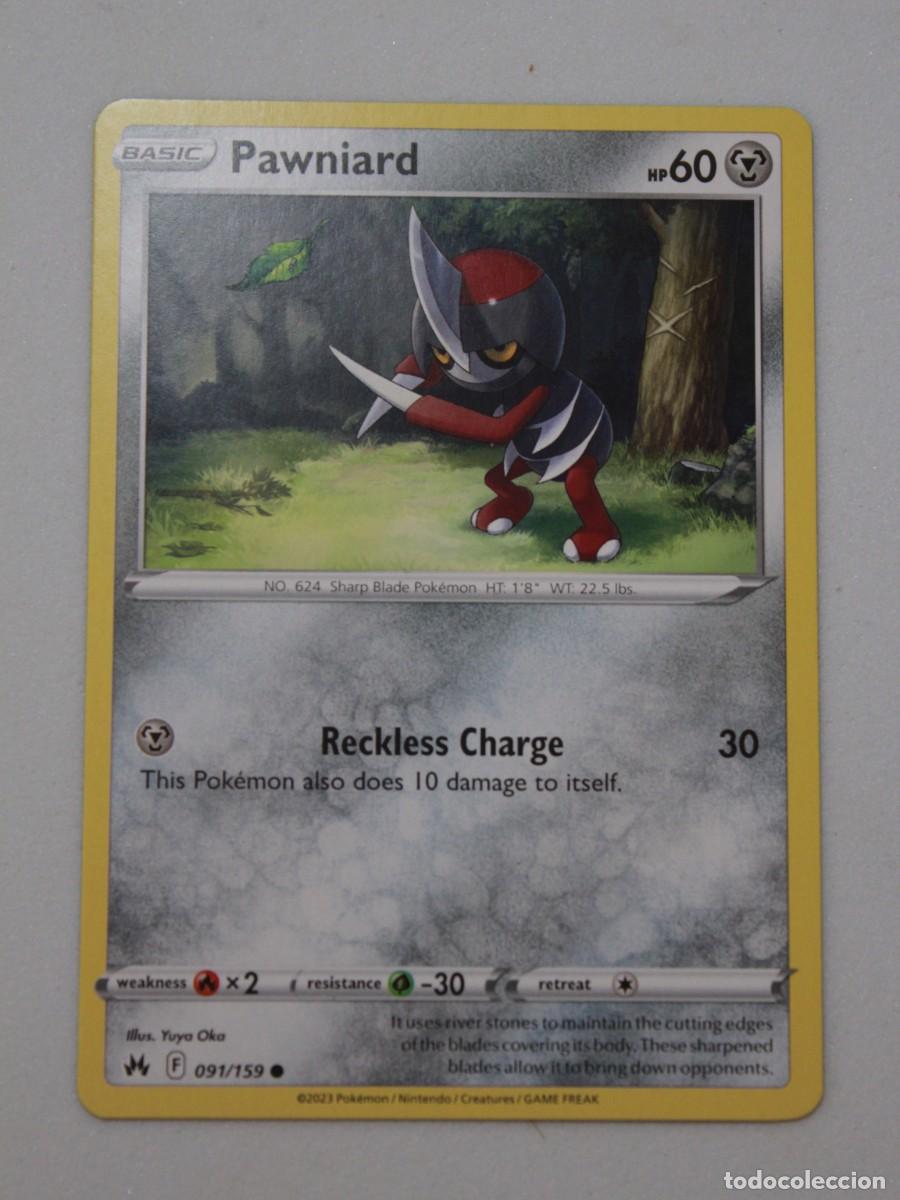 Trading Cards: Pawniard 091/159 Reverse Holo &ndash; Pok&eacute;mon TCG Crown Zenith