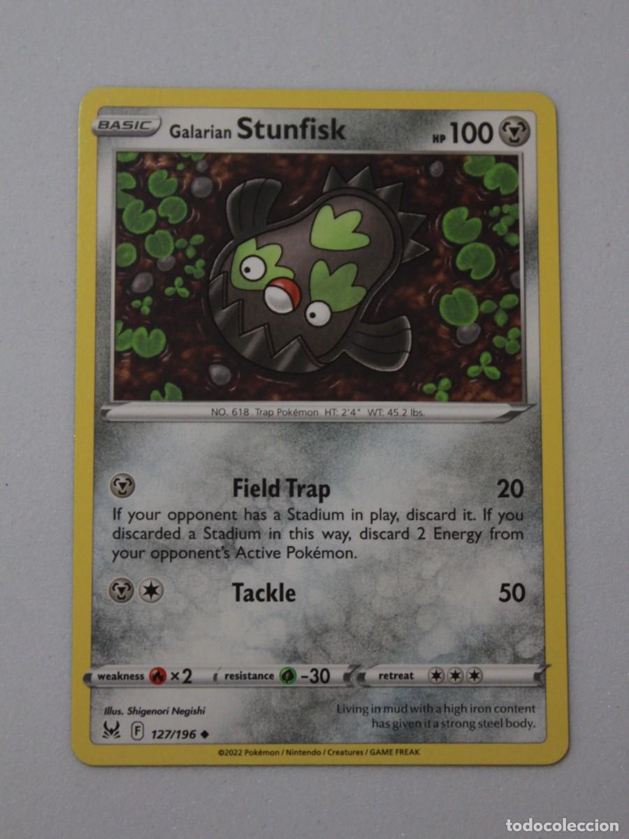 Trading Cards: Galarian Stunfisk 127/196 Reverse Holo &ndash; Pok&eacute;mon TCG Lost Origin