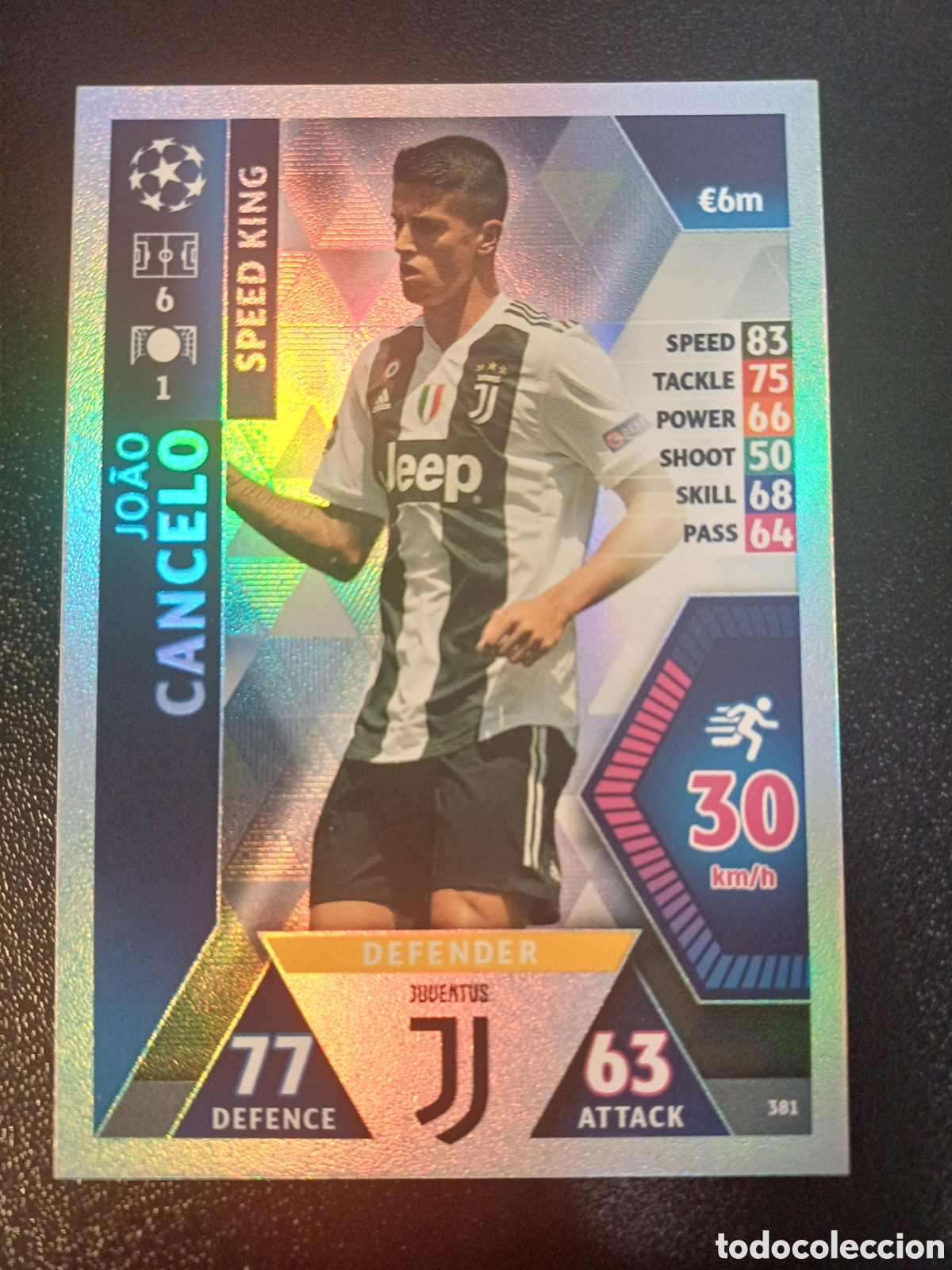 Trading Cards: #381 JOAO CANCELO SPEED KING JUVENTUS TOPPS MATCH ATTAX 2018/19