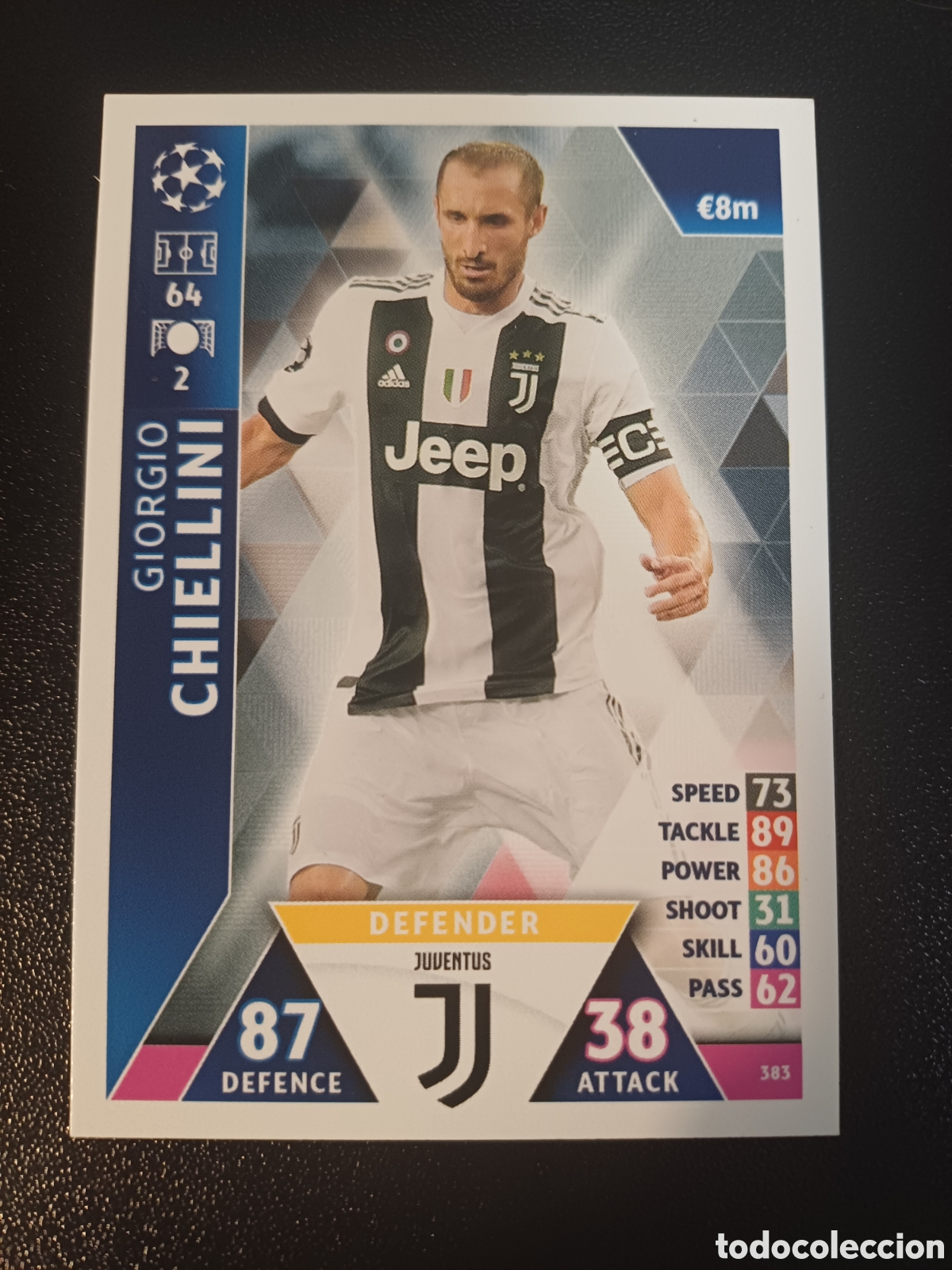 Trading Cards: #383 GIORGIO CHIELLINI JUVENTUS TOPPS MATCH ATTAX 2018/19