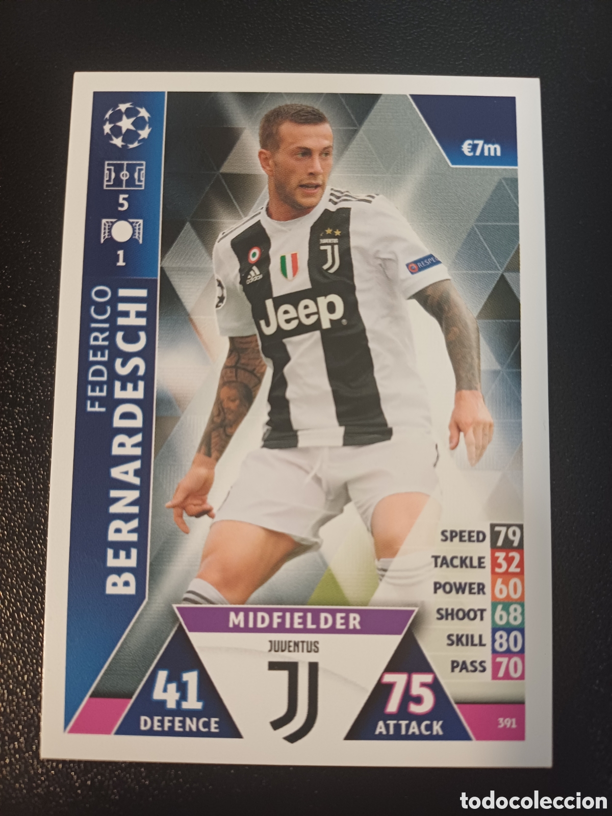 Trading Cards: #391 FEDERICO BERNARDESCHI JUVENTUS TOPPS MATCH ATTAX 2018/19