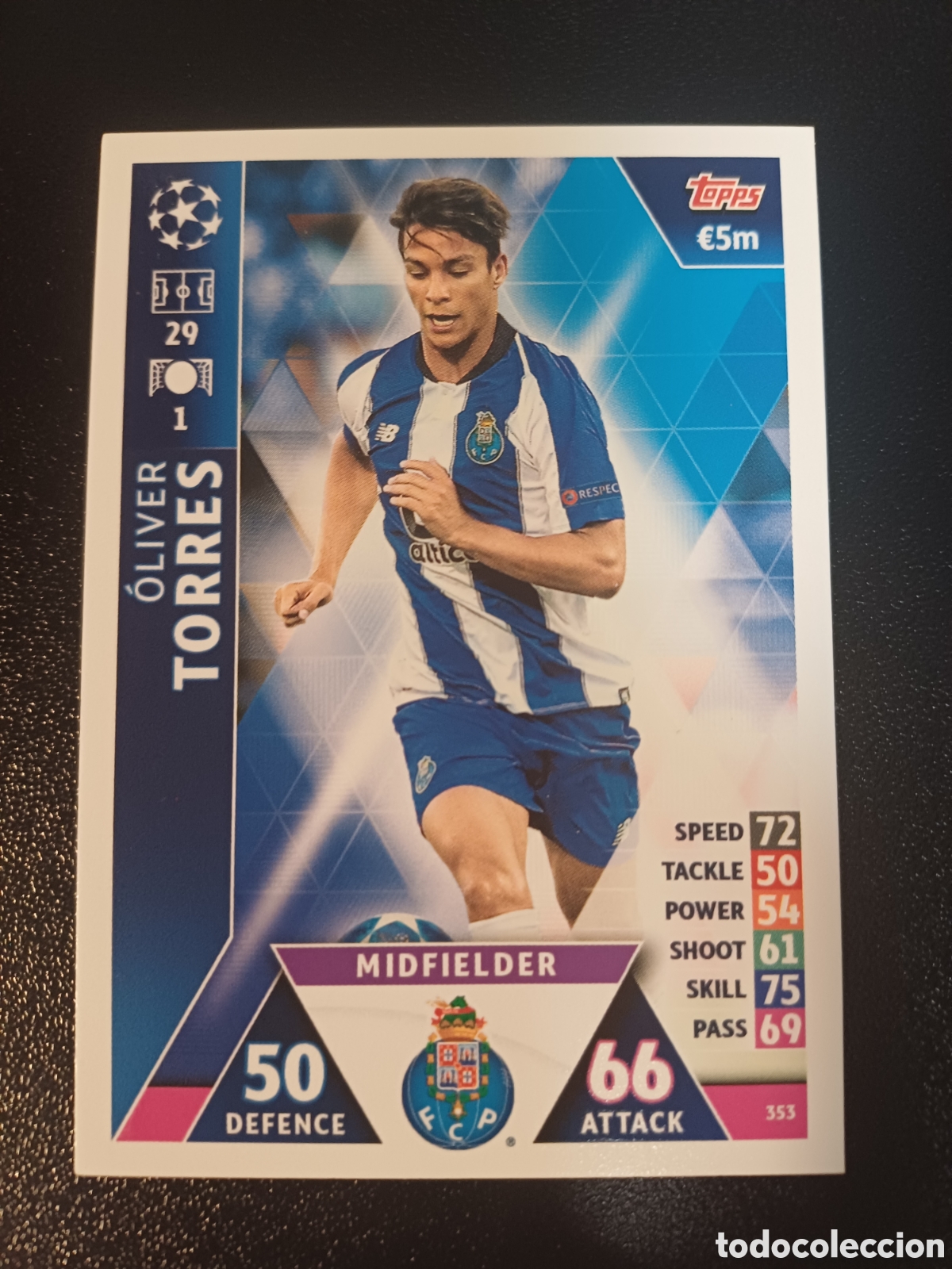 Sammelkarten: #353 OLIVER TORRES FC PORTO TOPPS MATCH ATTAX 2018/19