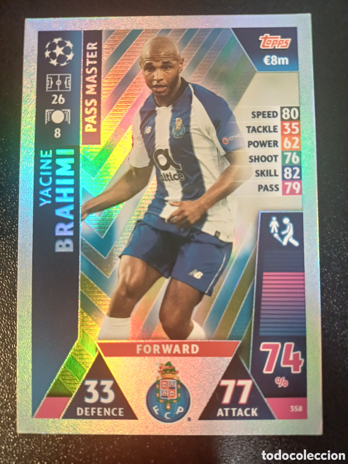 Sammelkarten: #358 YACINE BRAHIMI PASS MASTER FC PORTO TOPPS MATCH ATTAX 2018/19