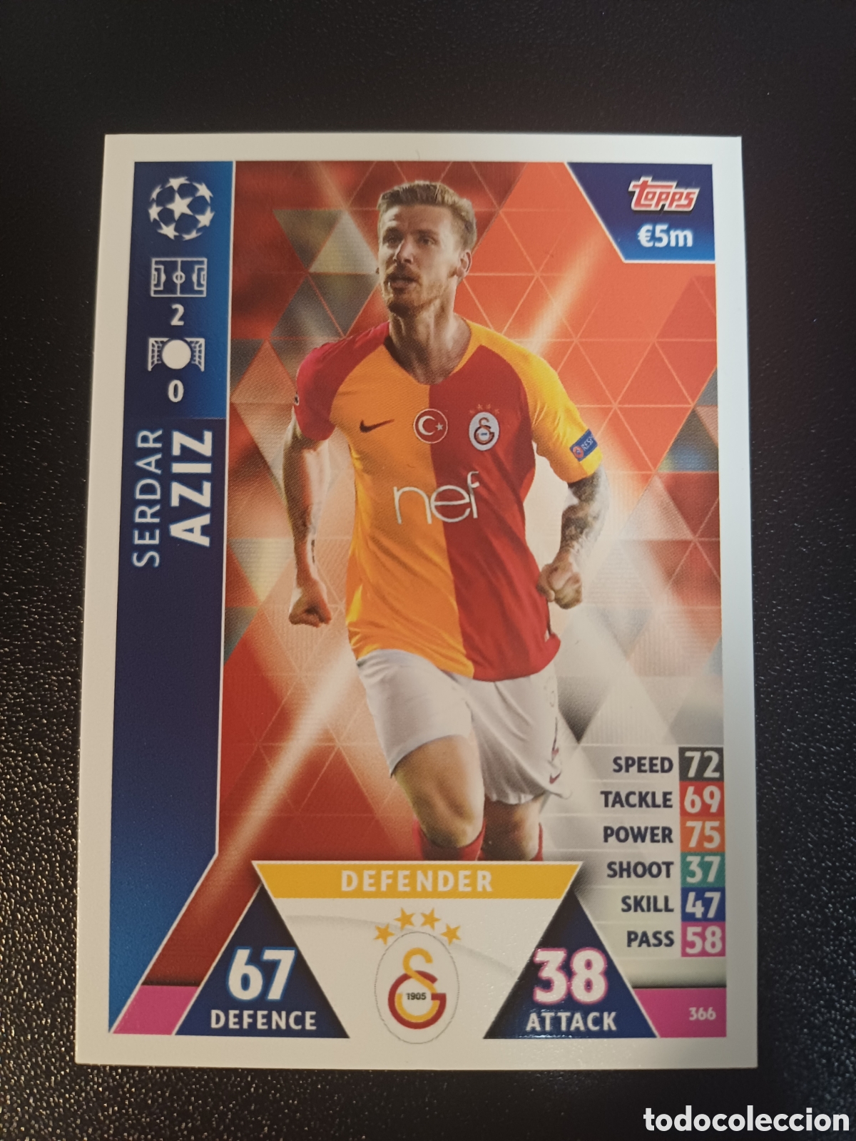 Trading Cards: #366 SERDAR AZIZ GALATASARAY AS TOPPS MATCH ATTAX 2018/19