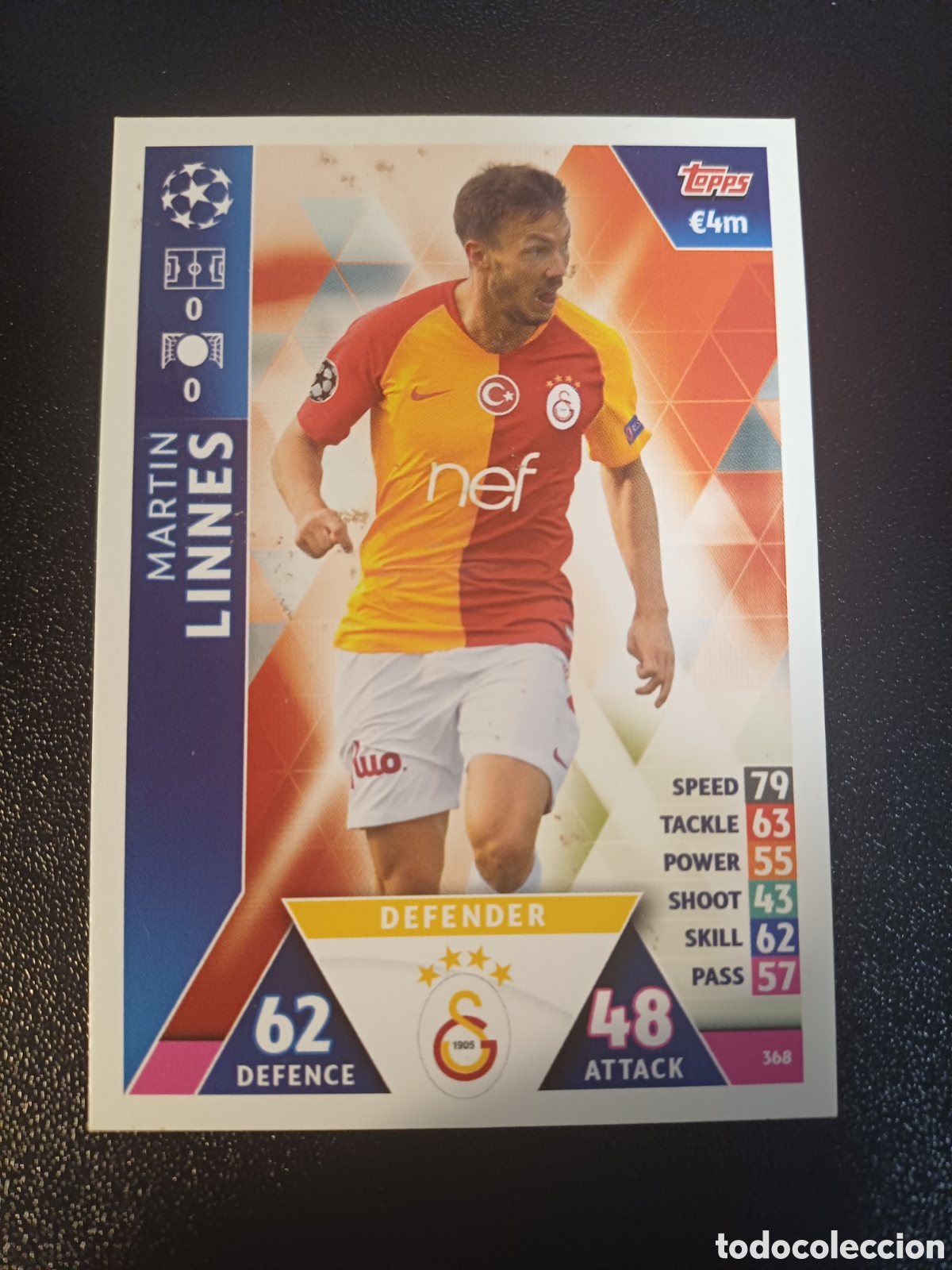 Sammelkarten: #368 MARTIN LINNES GALATASARAY AS TOPPS MATCH ATTAX 2018/19