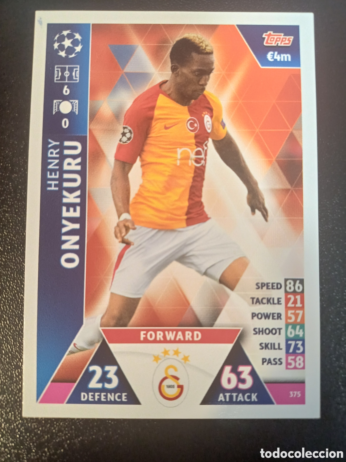 Trading Cards: #375 HENRY PNYEKURU GALATASARAY AS TOPPS MATCH ATTAX 2018/19