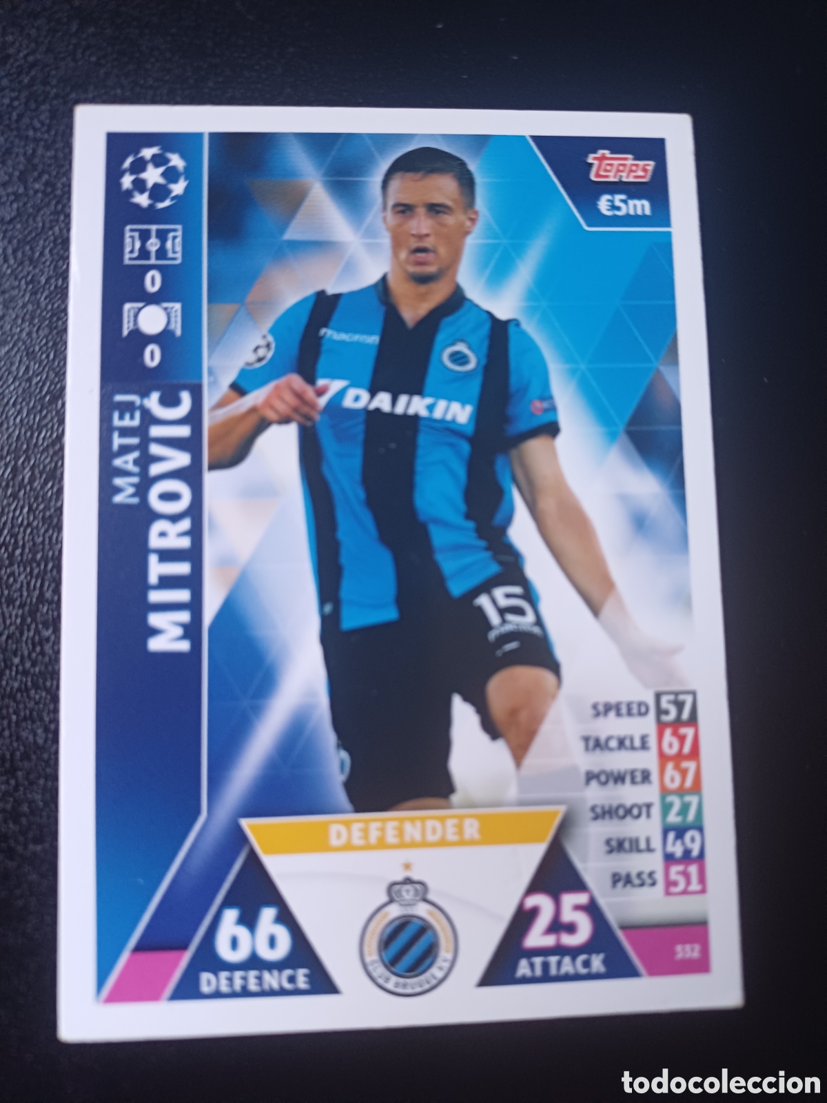 Sammelkarten: #332 MATEJ MITROVIC CLUB BRUGGE TOPPS MATCH ATTAX 2018/19
