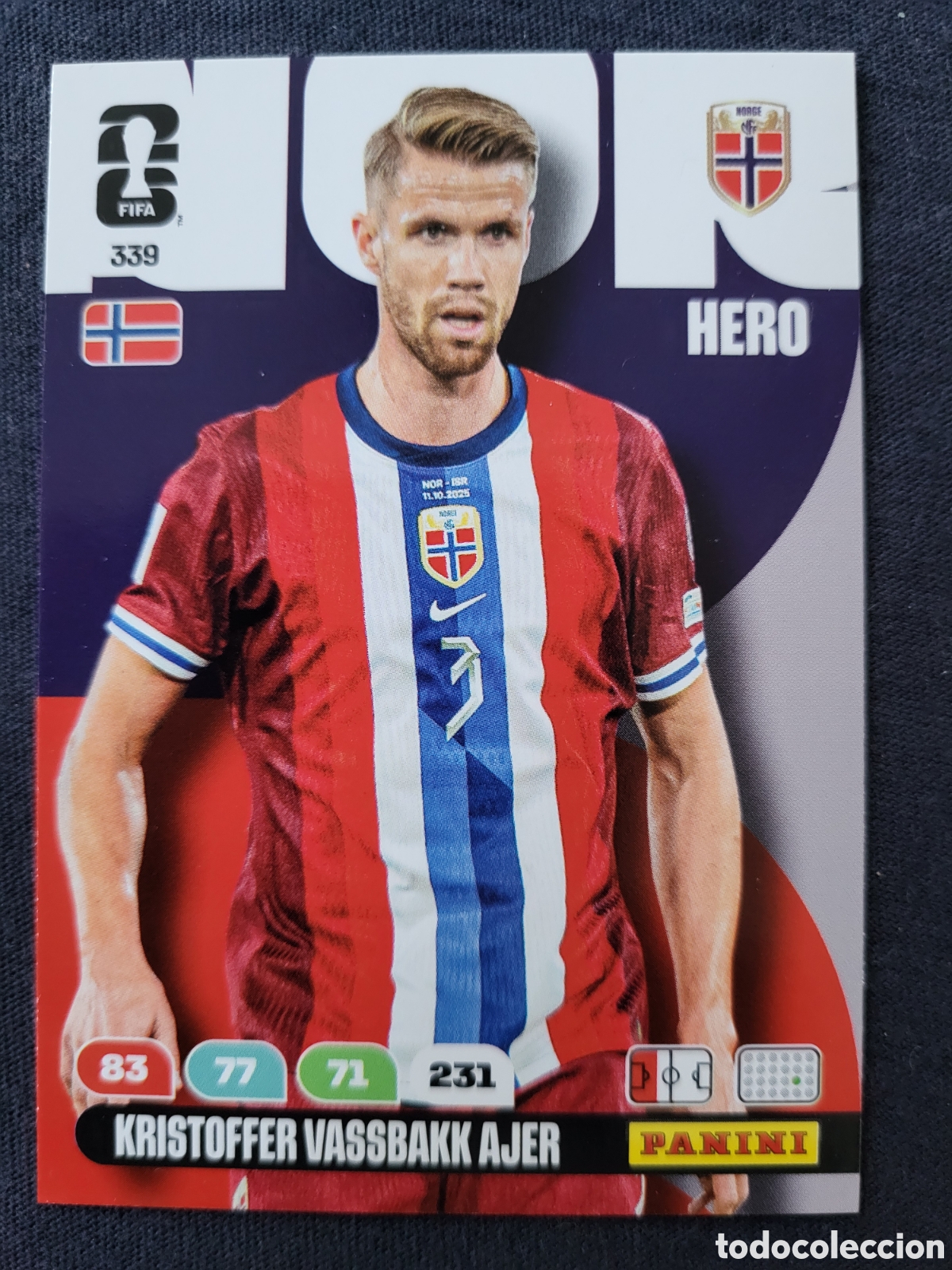 Trading Cards: 339 Kristoffer Bassvakk Ajer / Adrenalyn XL FIFA World Cup 2026