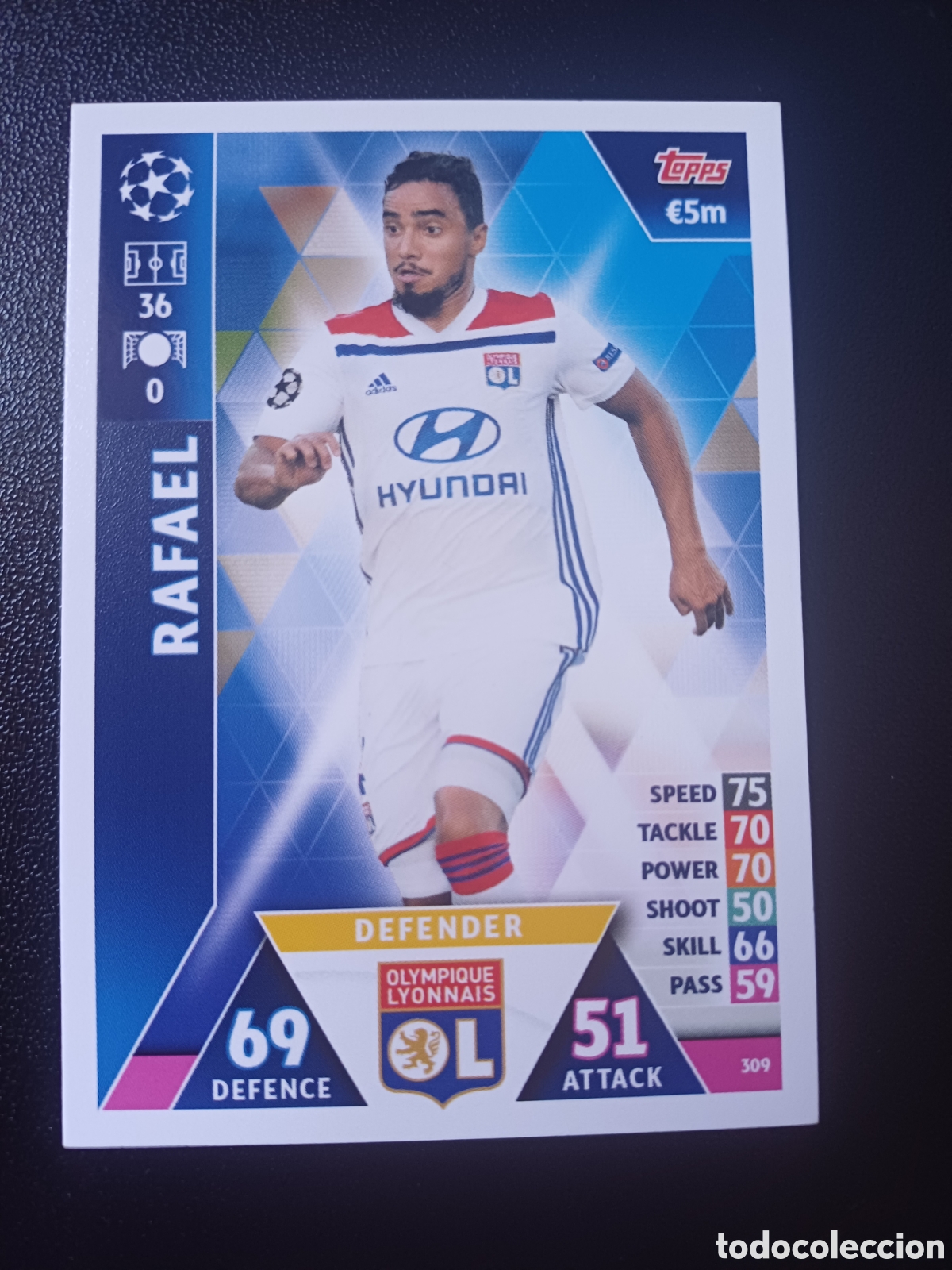 Figurine Collezionabili: #309 RAFAEL OLYMPIQUE LYONNAIS TOPPS MATCH ATTAX 2018/19
