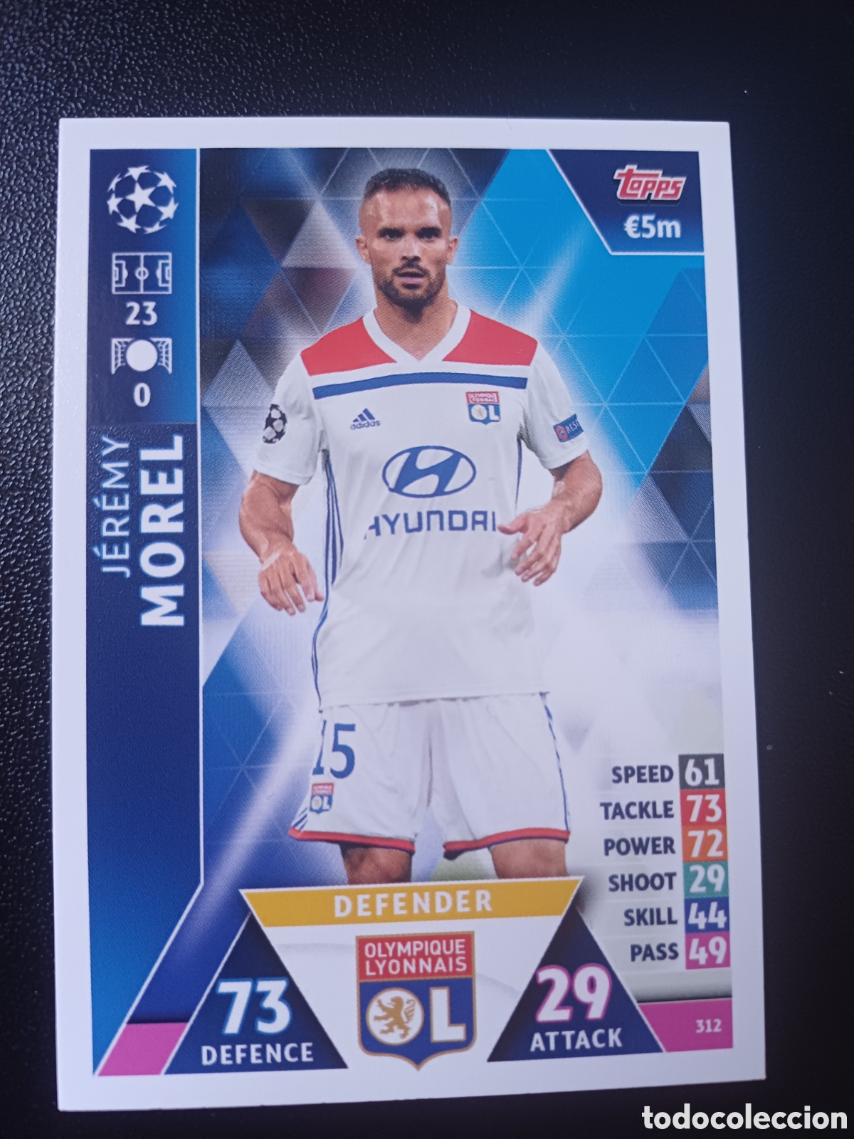 Sammelkarten: #312 JEREMY MOREL OLYMPIQUE LYONNAIS TOPPS MATCH ATTAX 2018/19